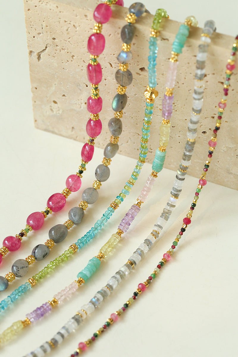 Joy Beads White Moonstone Beads Necklace - Elegant Healing Crystal Jewelry for Women, Perfect for Meditation, Yoga & Spiritual Gifts