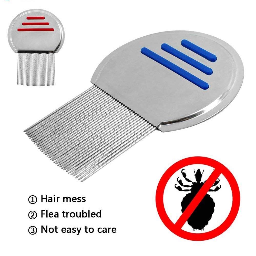 Eltihr Terminator Lice Comb - Professional Stainless Steel Head Lice & Nit Removal Comb for Effective Lice Treatment (Colors May Vary) - Perfect for Home, School & Travel Use