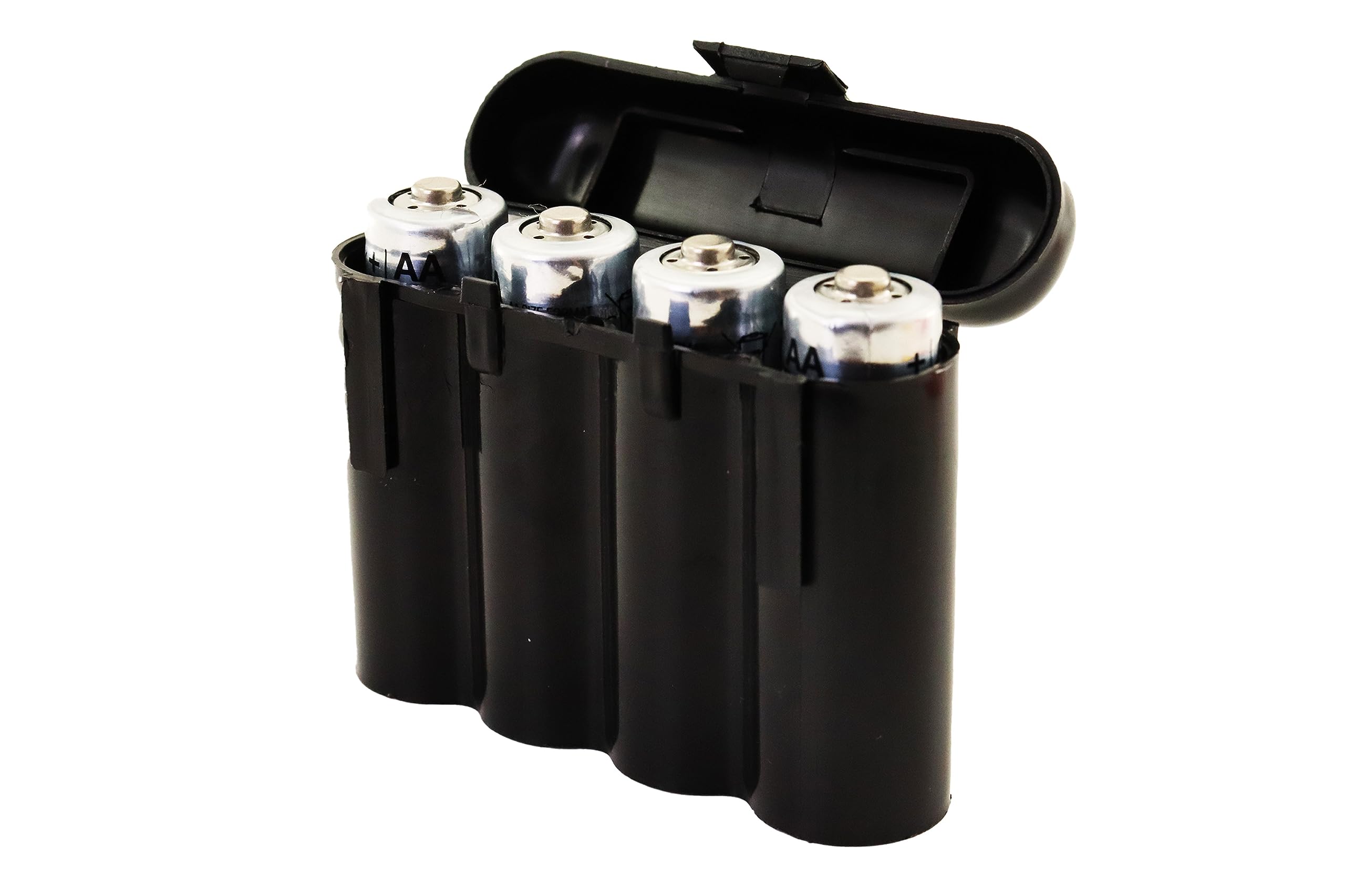 Birdz Set of 2 - 18650 & CR123A 4 Battery Holder Storage Case for 18650 Batteries - Black - Perfect for Vape Mods, Flashlights, and Electronic Devices
