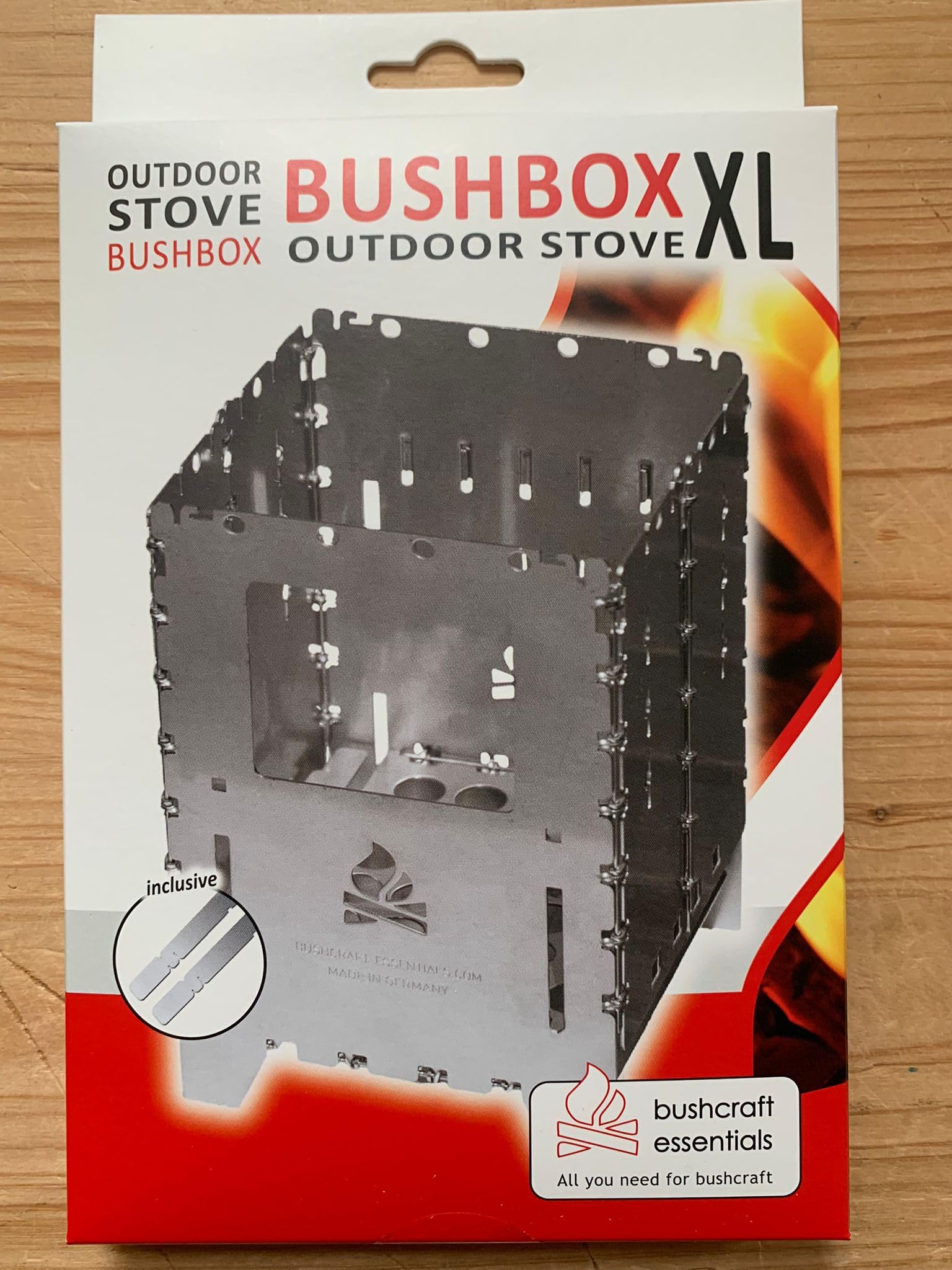 Bushbox XL Titanium Wood Burning Stove - Ultralight Camping Stove for Backpacking, Hiking & Survival Gear - Portable Outdoor Cooking Stove for Campers & Bushcraft Enthusiasts