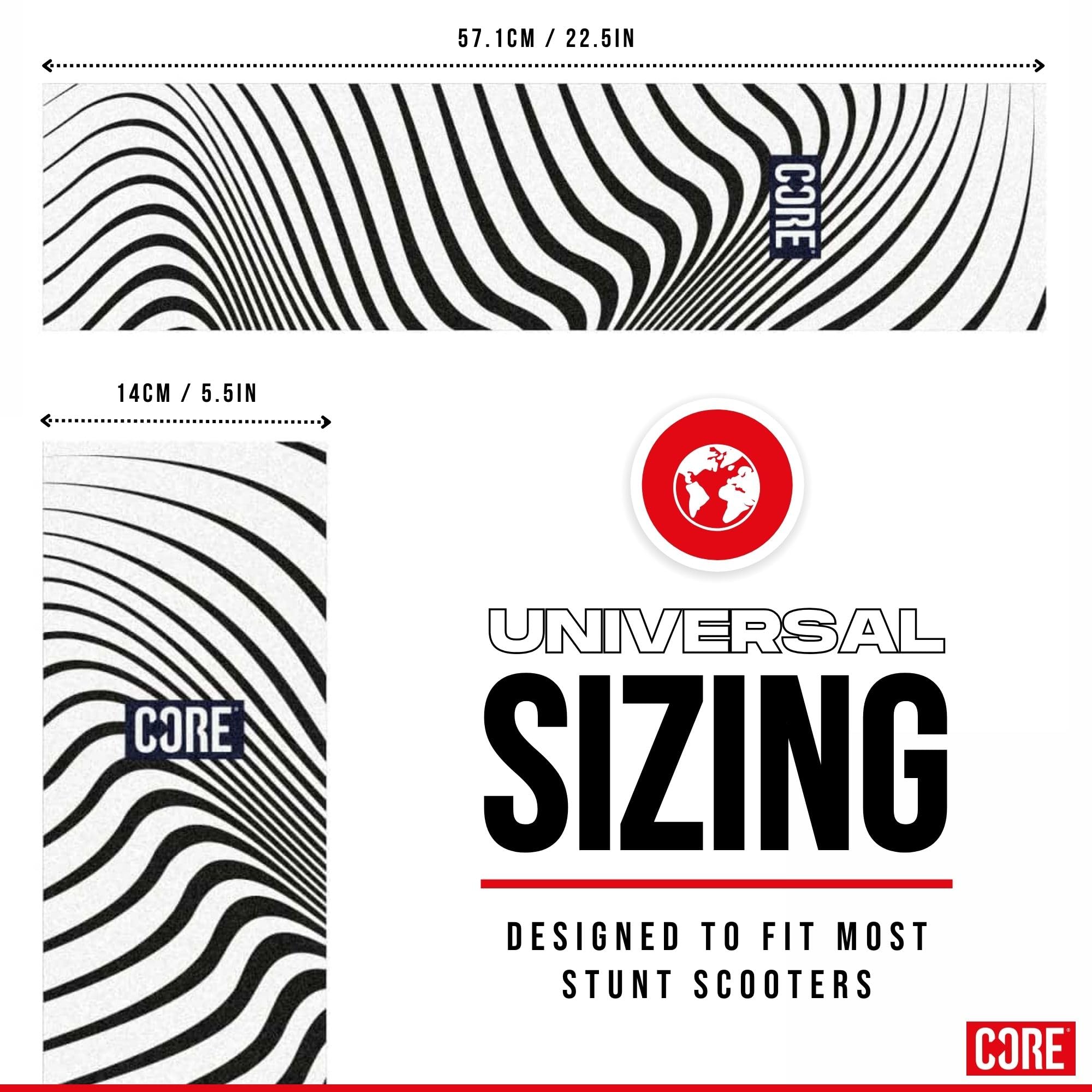 Premium Stunt Scooter Grip Tape - Universal Non-Slip Griptape for Kids & Pro Scooters | Super Grippy, Anti-Skid Surface | Multiple Cool Designs | Perfect for Freestyle Tricks & Urban Commuting - Vibe White