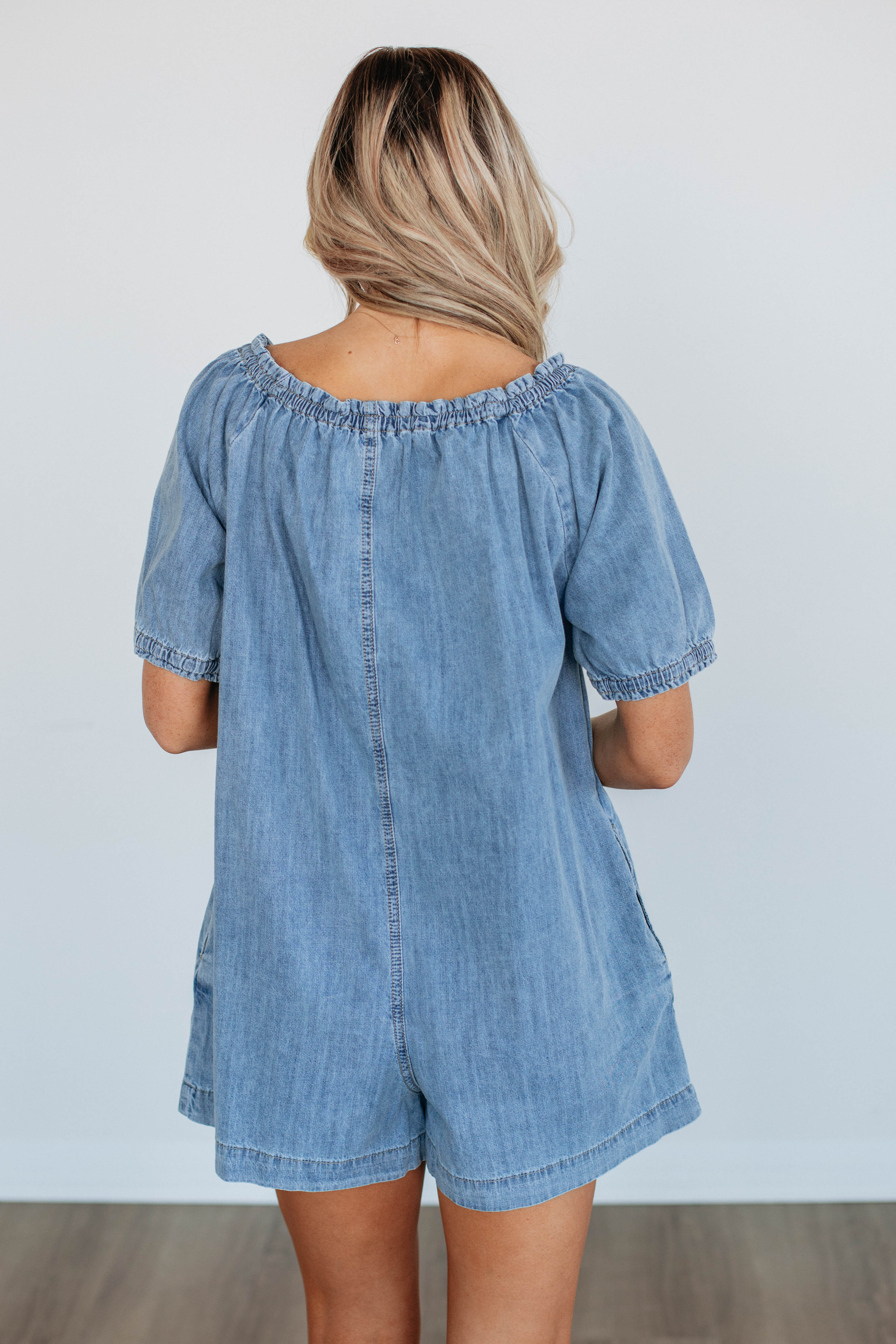 Hope Denim Romper for Women - Stylish Casual Jumpsuit with Pockets | Perfect for Summer Outfits, Beach Vacations & Weekend Brunch