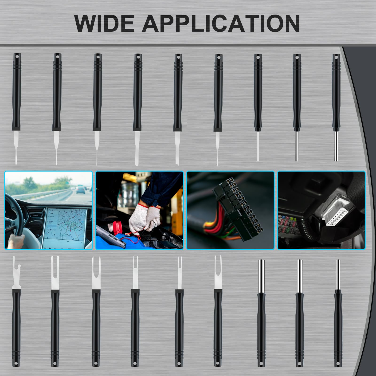 18-Piece Terminal Removal Tool Kit - Automotive Connector Pin Extractor Set for Electrical Systems | Wire Terminal Depinning Tools for Most Connectors | Perfect for Car Repairs & DIY Electrical Projects