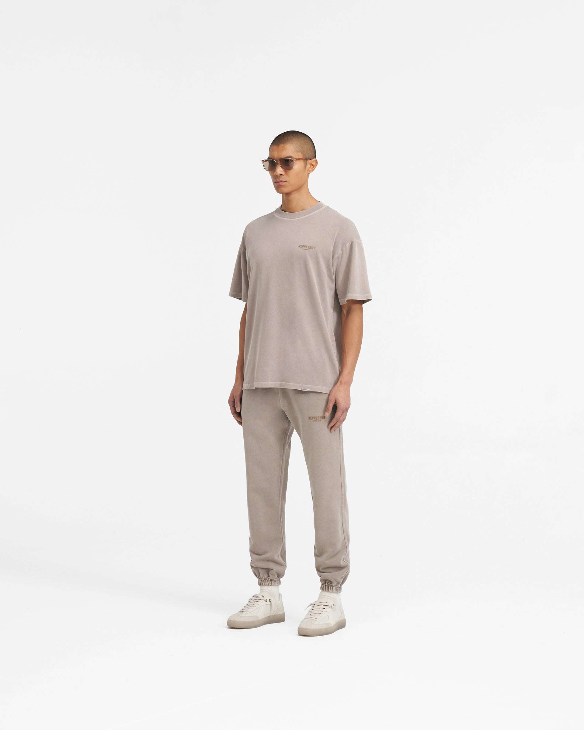 Represent Owners Club Sweatpant - Premium Cotton Joggers for Men & Women | Lounge, Gym & Streetwear Fashion | Mushroom Color