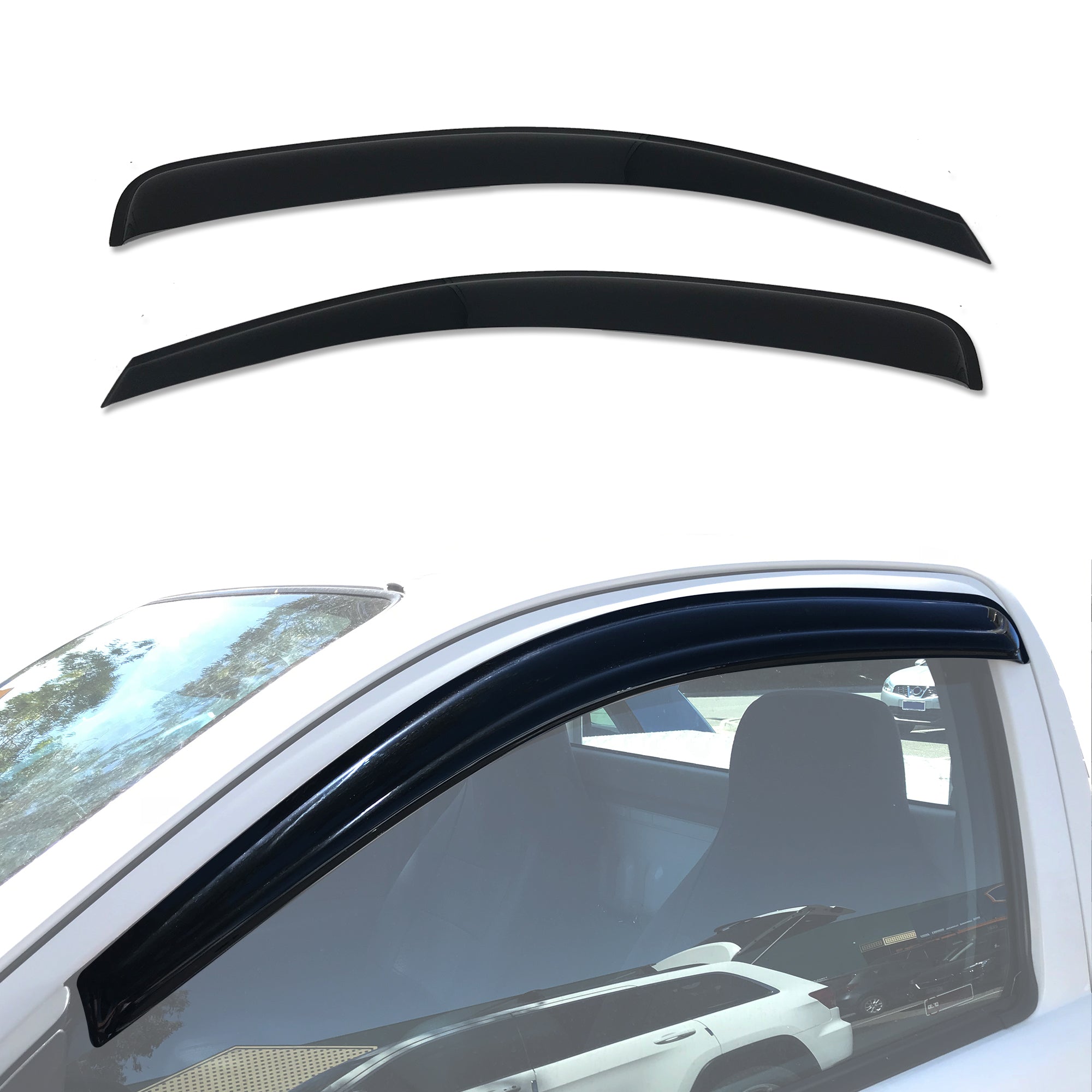 Premium Weather Shields for Toyota Hilux Single Cab 2005-2015 | Durable Rain Guards & Window Deflectors | Perfect for Off-Roading & All-Weather Protection