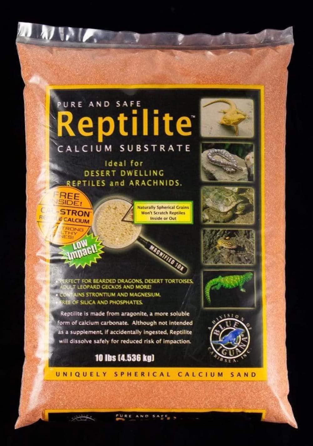 Carib Sea Reptilite Sand in Desert Rose - 40 lbs (Set of 4) | Natural Reptile Substrate for Terrariums, Ideal for Bearded Dragons, Leopard Geckos & Desert Habitats