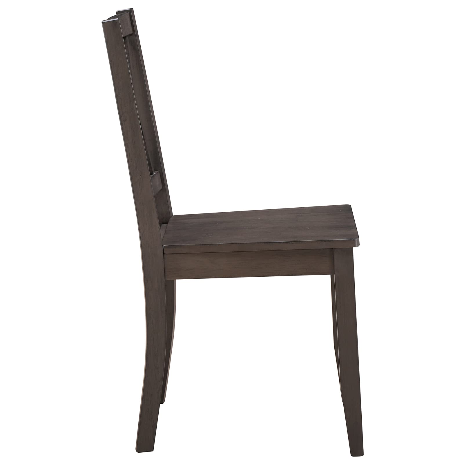 DUHOME Rubber Wood Dining Chairs Set of 2, Cross Back Natural Table Chairs with Grey Base, Perfect for Home Kitchen and Dining Room
