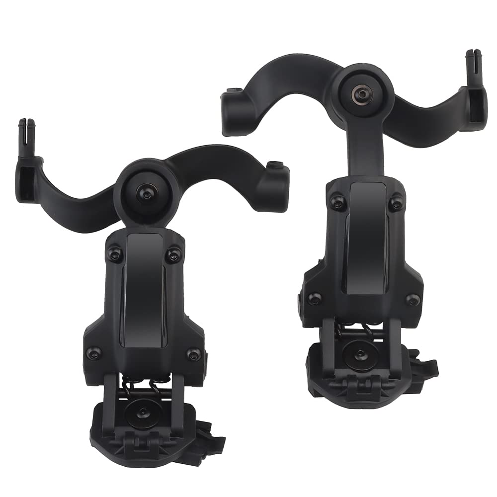 Tactical Helmet ARC Rail Adapter - Multi-Angle Rotating Headset Bracket for Military & Airsoft Headphones | Perfect for Combat Training, Shooting Range & Outdoor Activities