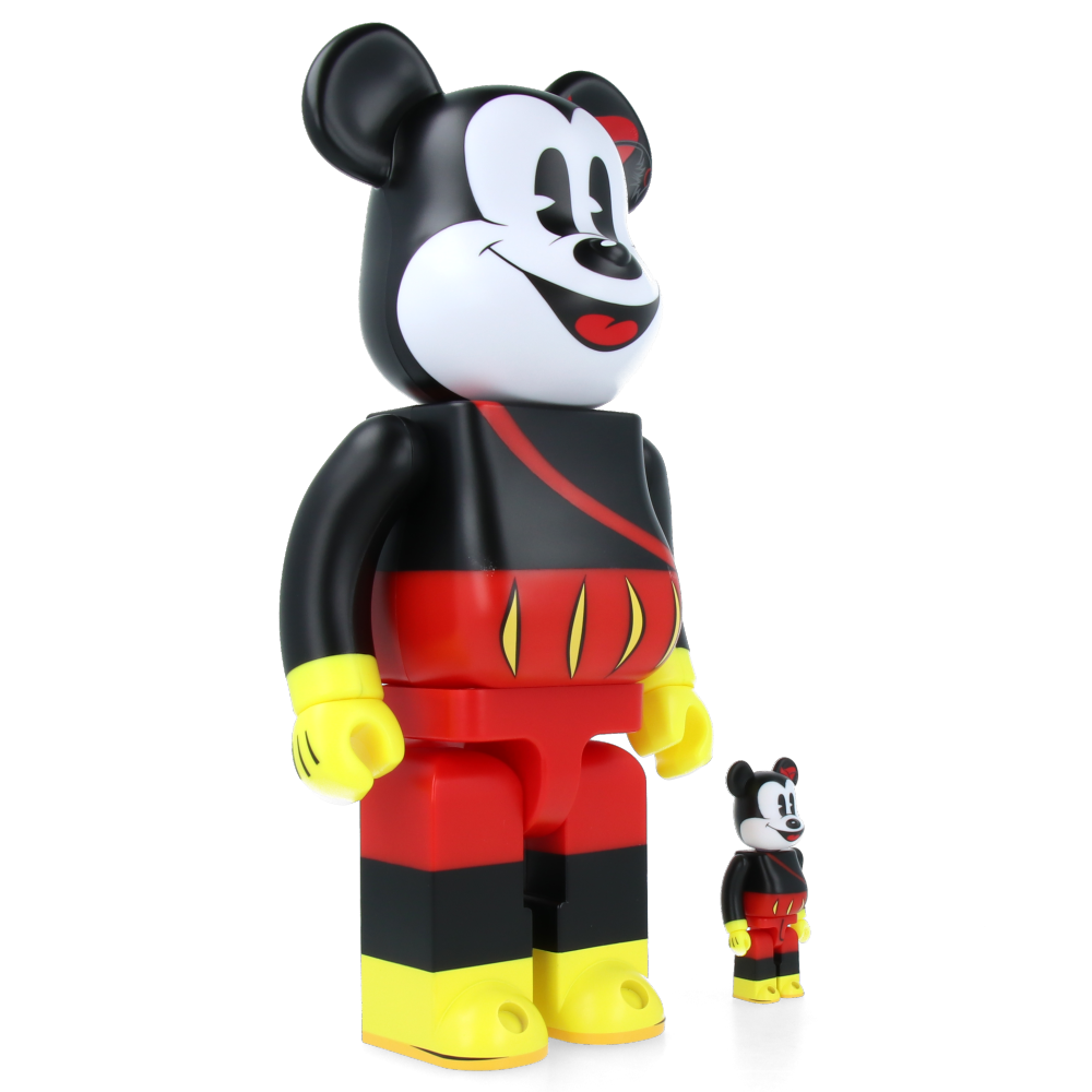 400% & 100% Bearbrick Mickey the Bard Collectible Figure - Limited Edition Vinyl Art Toy for Disney Fans, Home Decor & Display Collection