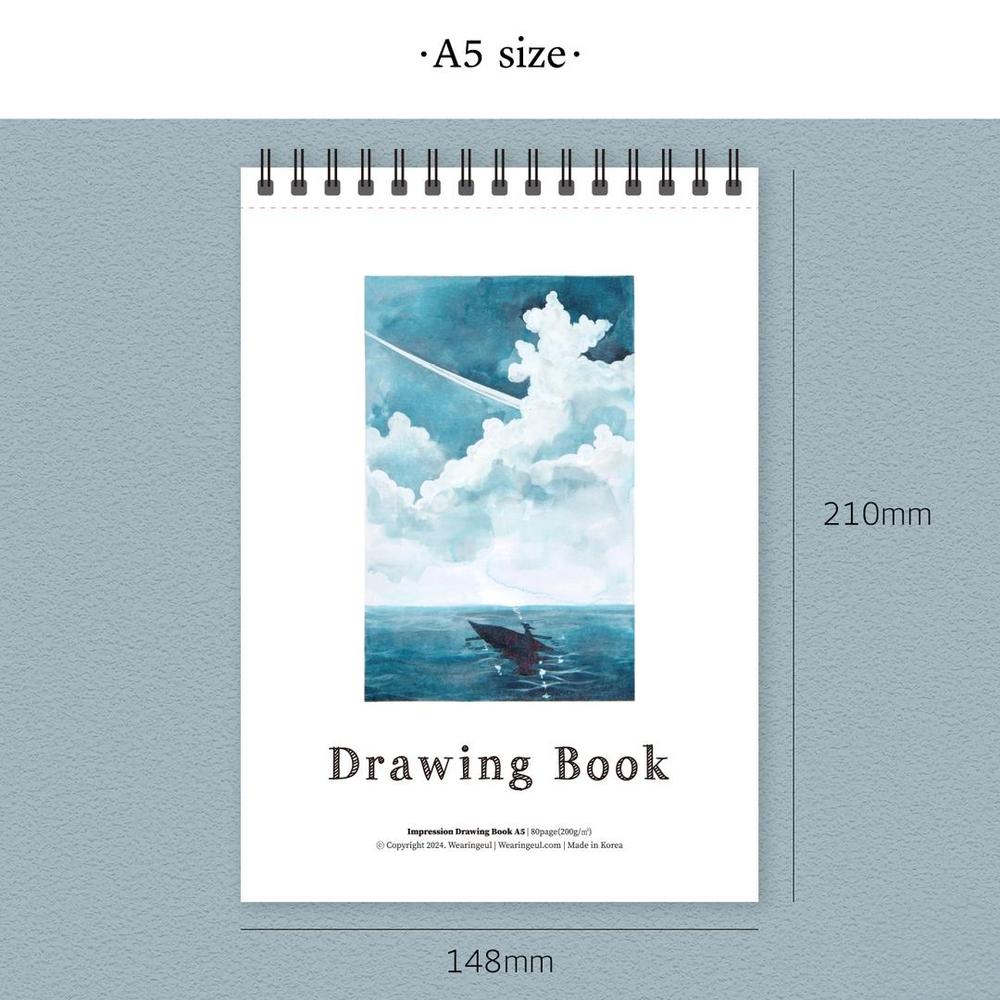 Wearingeul Impression Drawing Sketchbook - Premium Blank Sketch Book for Artists, Students & Adults - Perfect for Sketching, Doodling & Art Projects