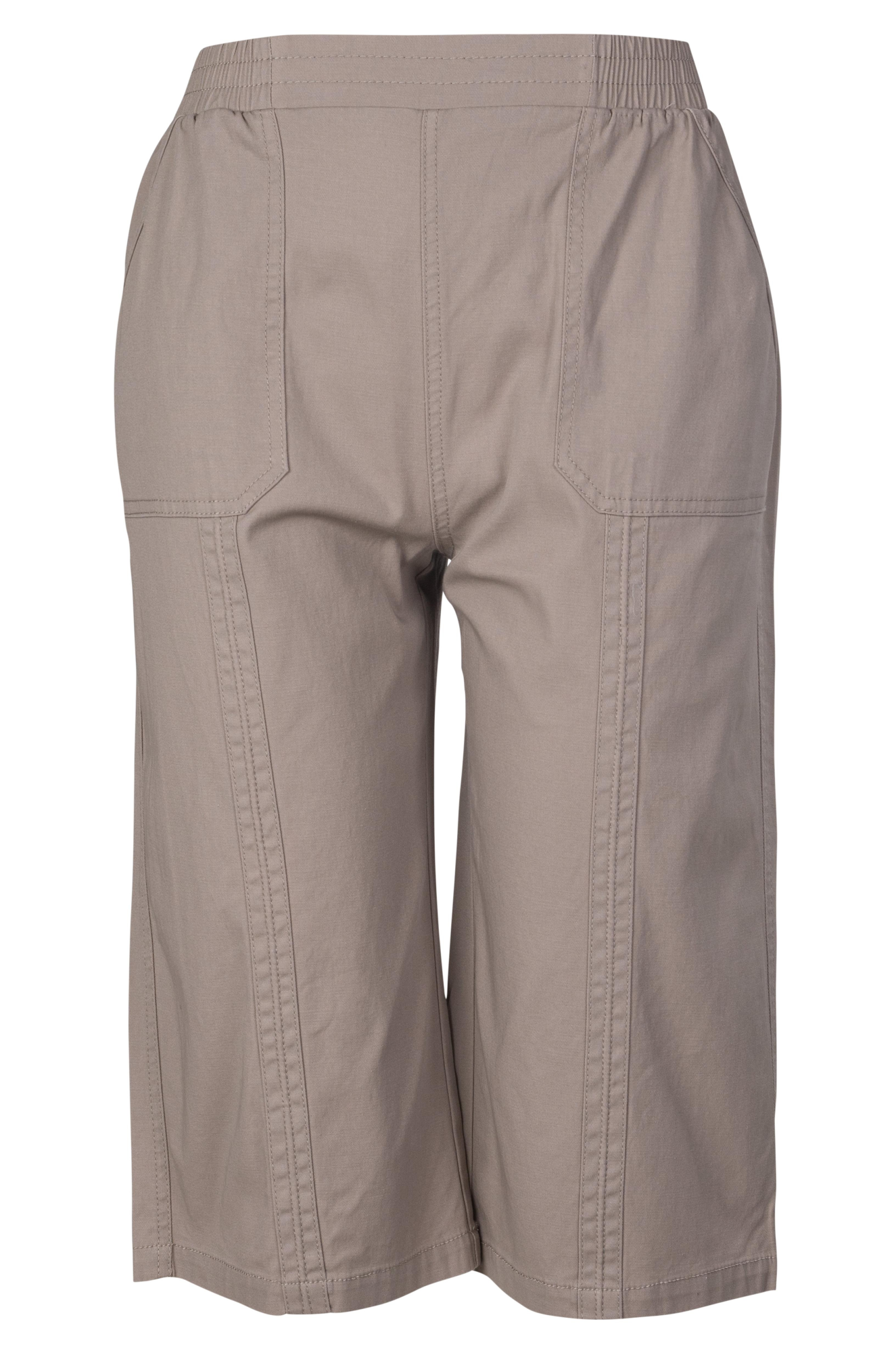 Latte Pull-On Below Knee Pants 6815A1 - Comfortable Casual Capris for Women, Perfect for Yoga, Lounge & Everyday Wear