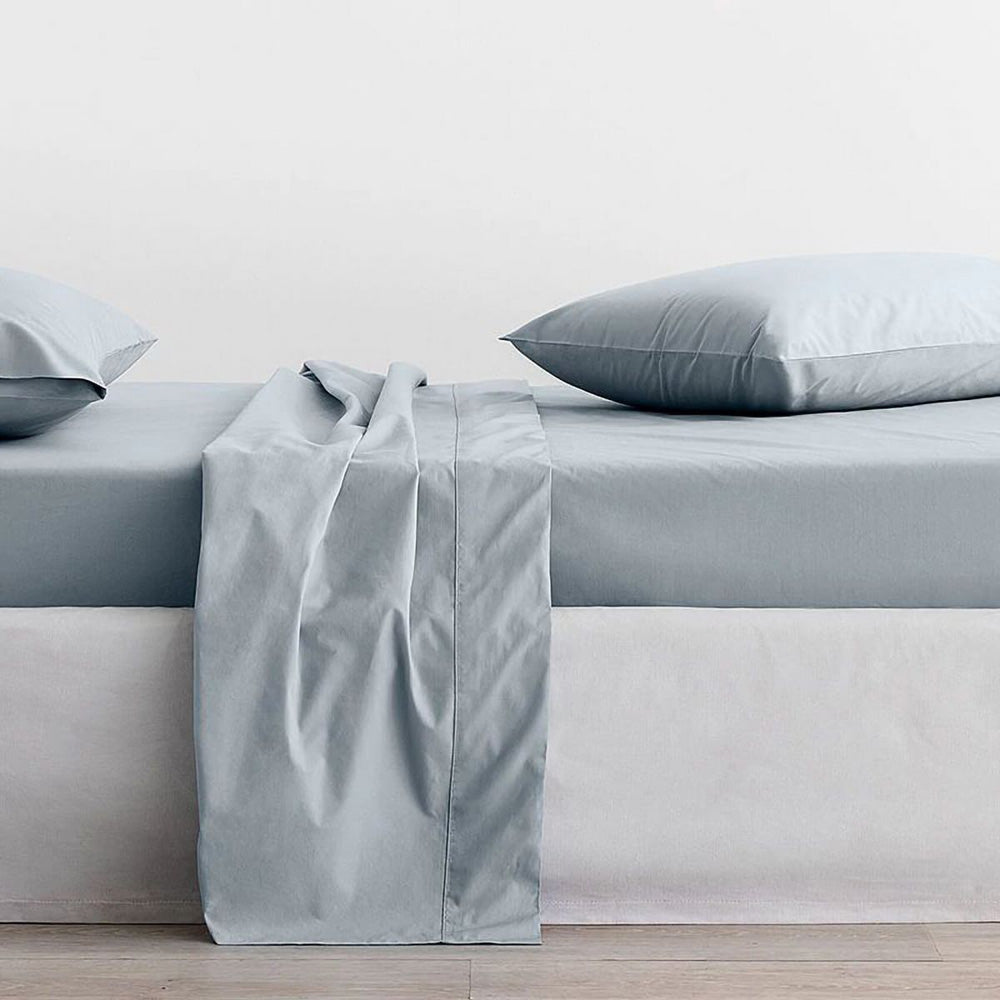 300 Thread Count Classic Percale River Sheet Set - King Size (50cm) for Luxury Bedding & Comfortable Sleep | Perfect for Master Bedroom, Guest Room & Hotel Use