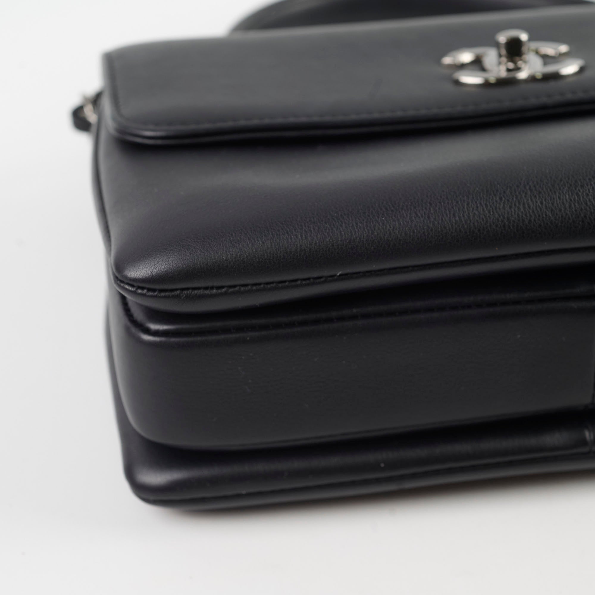 Chanel Small Trendy CC Handbag in Black Calfskin Leather - Luxury Crossbody Bag for Women, Perfect for Date Night & Evening Events