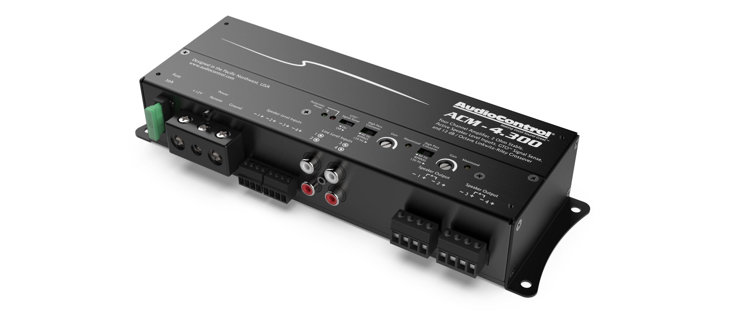 AudioControl ACM 4.300 4-Channel Micro Power Amplifier - High Performance Car Audio System for Enhanced Sound Quality | Perfect for Car Stereo Upgrades & Custom Installations