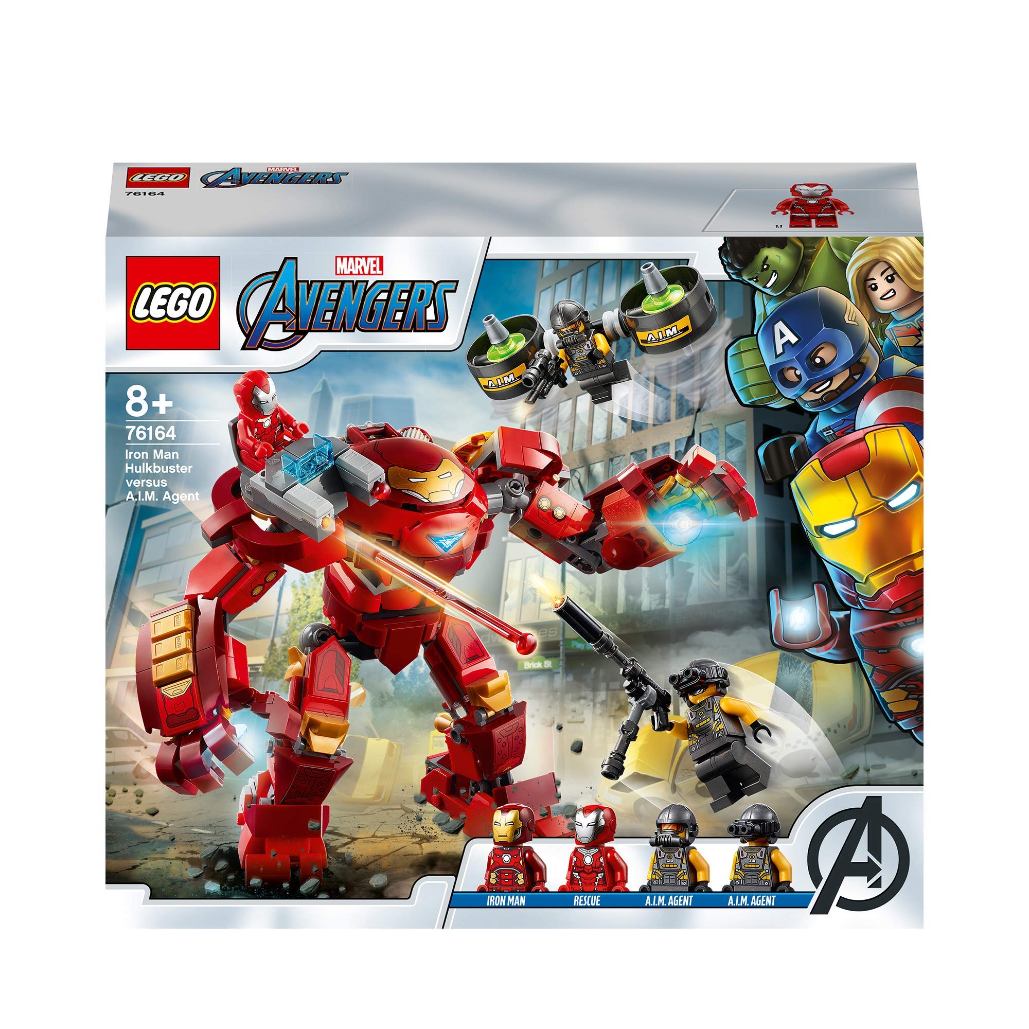 LEGO 76164 Iron Man Hulkbuster vs. A.I.M. Agent Super Heroes Building Set - Marvel Avengers Action Figure Toy for Kids & Collectors - Perfect for Playtime, Display & Gift Giving