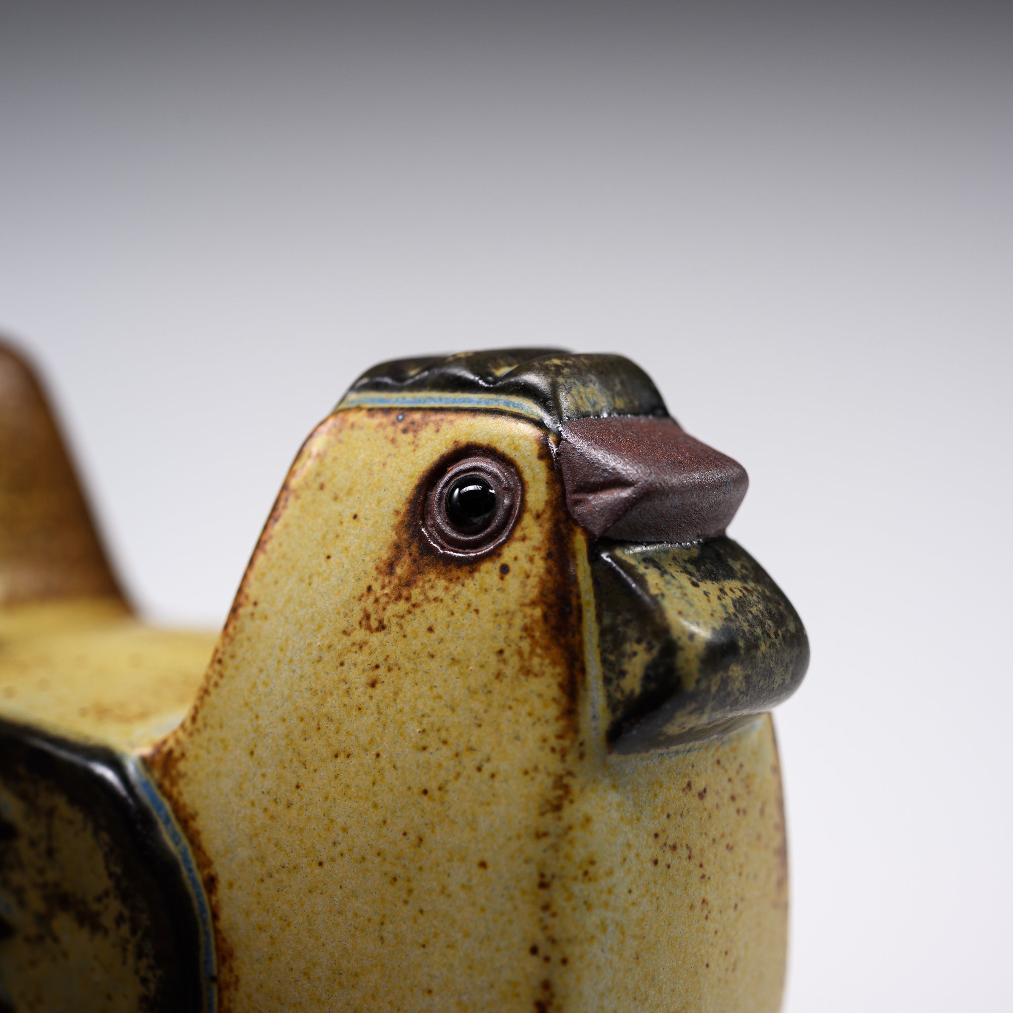 Seto Ware KASHIWA Animal Ornament - Handcrafted Japanese Ceramic Chicken Figurine | Home Decor, Gift Idea, Tabletop Display