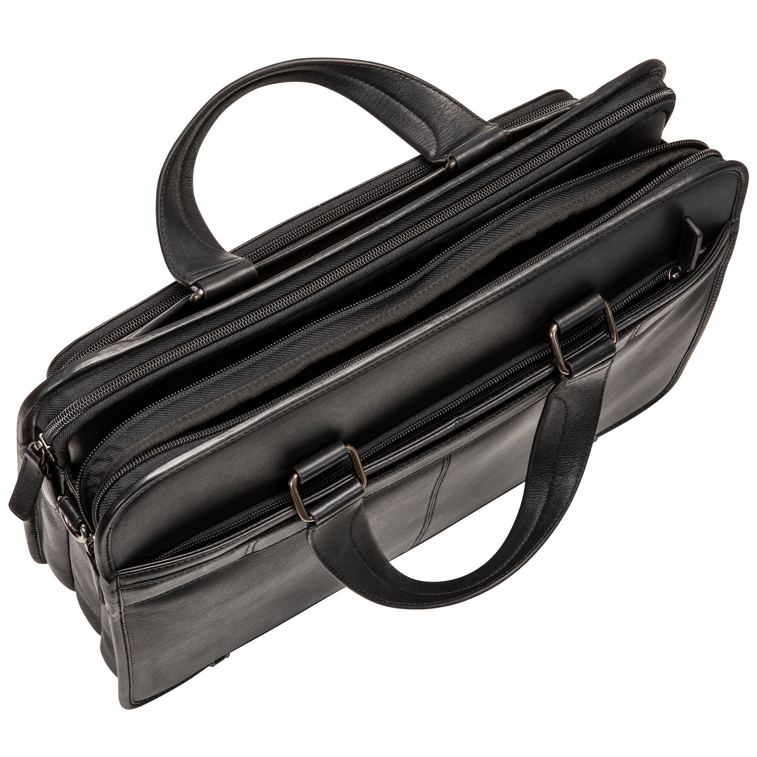 Mancini MILAN Triple Compartment 15.6 Inch Laptop Briefcase - Professional Business Messenger Bag for Work, Travel & Office - Fits Laptop, Tablet & Accessories
