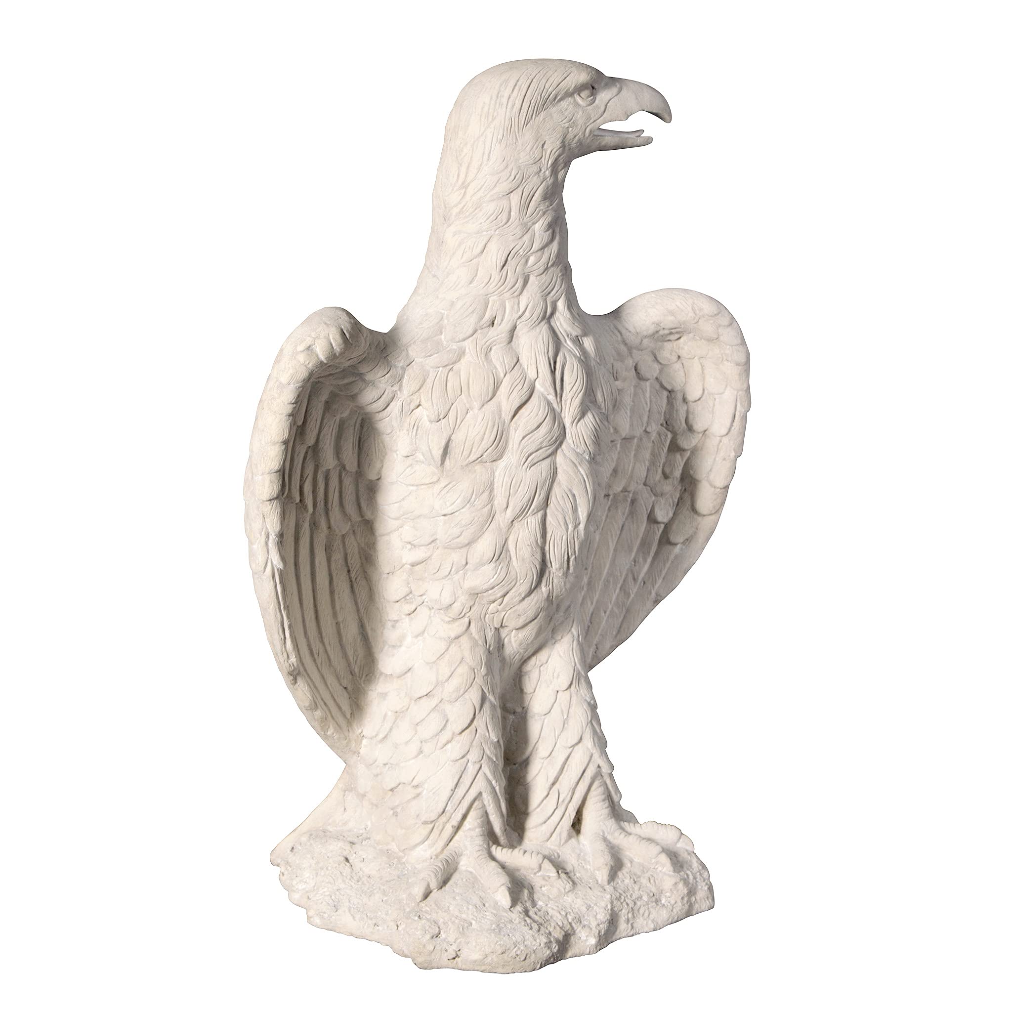 Design Toscano Large American Eagle Statue - Grand Scale Outdoor Garden Decor for Patio, Yard, and Home Decoration