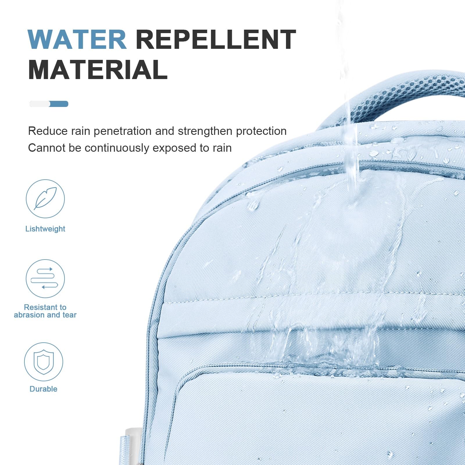 Stylish Waterproof Backpack for College & High School Students - Durable Laptop Bookbag for Teens, Girls & Boys - Casual Daypack for Women & Men (Blue) - Perfect for School, Travel & Daily Commute