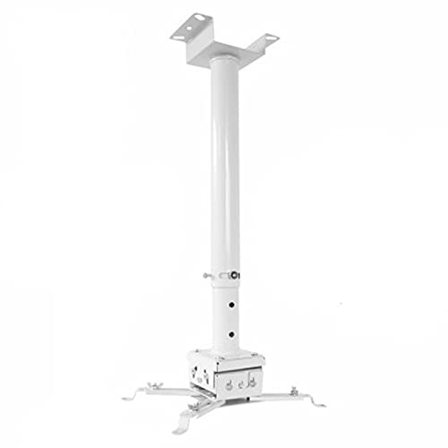 Universal Ceiling Projector Mount Bracket - Adjustable Height & Angle, 55.11lb Load Capacity - White | Perfect for Home Theater, Office Presentations & Classroom Projectors