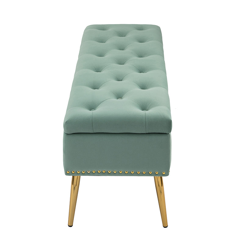 Lenore Upholstered Storage Bench with Cushion Seat - Modern Upholstered Ottoman for Bedroom, Living Room & Entryway - Multi-Functional Storage Furniture for Home Organization