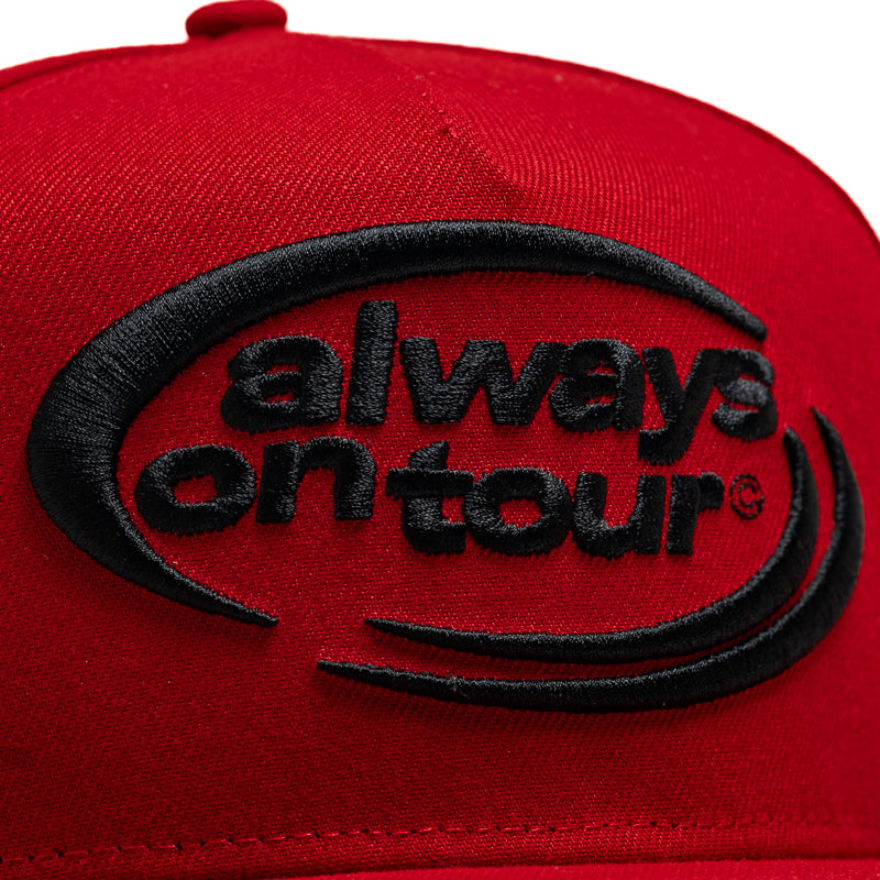 New Era 9FIFTY A-Frame Snapback Cap - Always On Tour Collection - Red Baseball Hat for Men & Women - Perfect for Sports, Streetwear & Casual Outfits