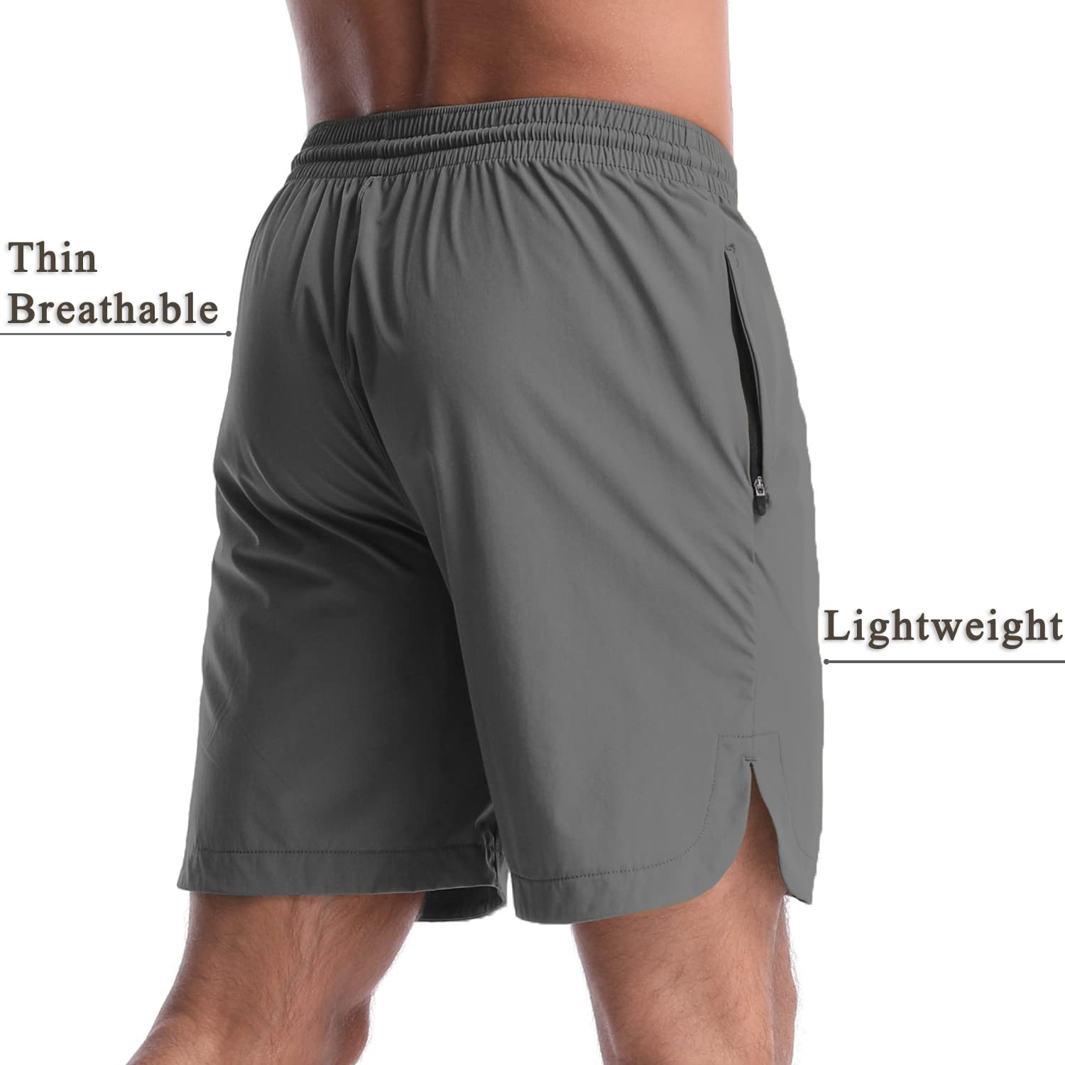 CANGHPGIN 2 Pack Men's 7'' Running Shorts - Quick Dry Athletic Gym Shorts with Pockets for Workout, Jogging & Training | Lightweight Comfort for Sports & Outdoor Activities