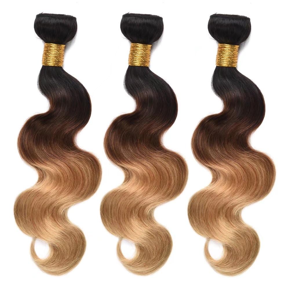 FEEL ME 3 Bundles Brazilian Straight Virgin Hair Extensions - 20/22/24 Inch Unprocessed 100% Human Hair Weft (Color 30 Brown) for Sew-in, Clip-in & Glue-in Hairstyles - Perfect for Daily Wear, Parties & Special Occasions