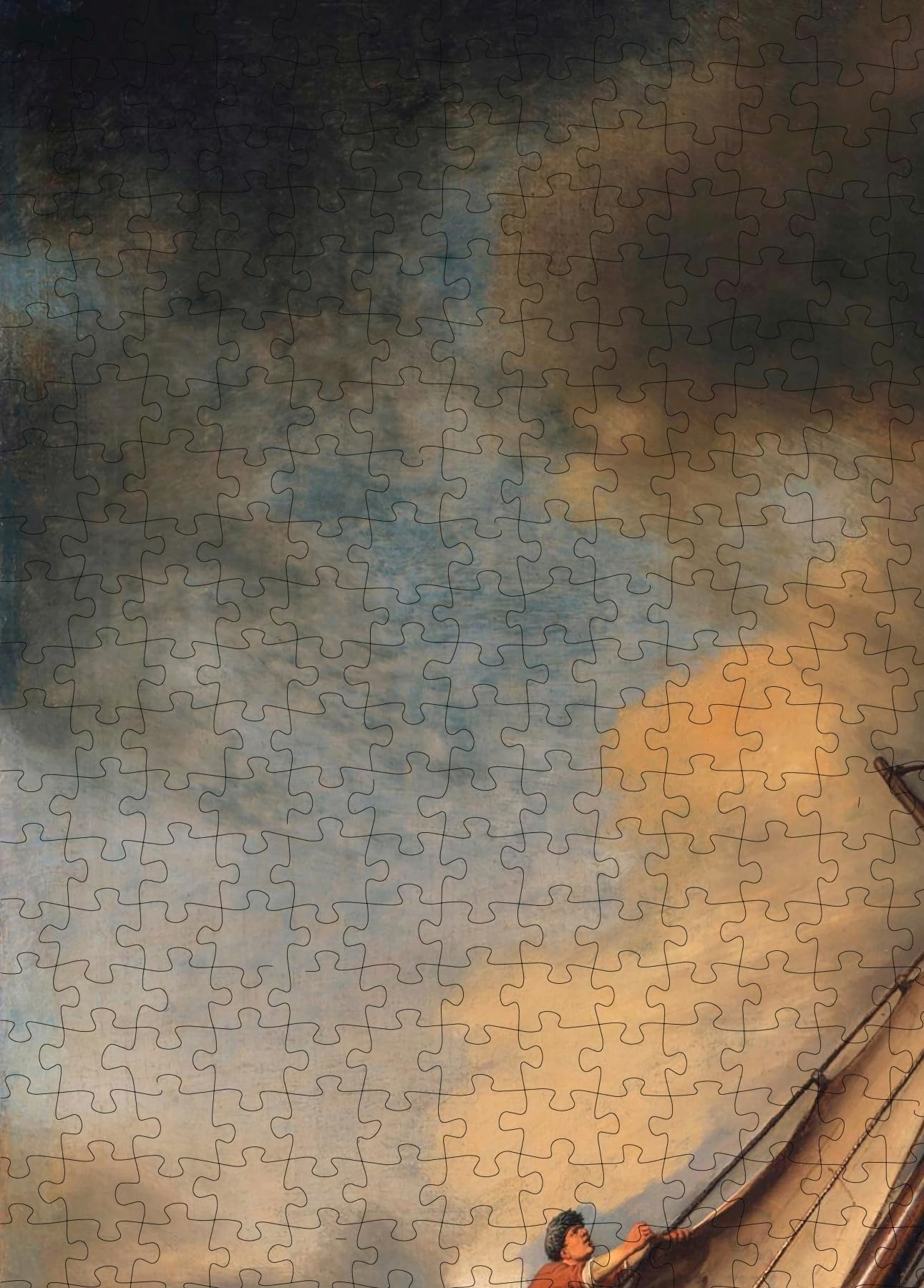 Rembrandt 1000-Piece Puzzle - Christ in The Storm for Home Decor & Gifts
