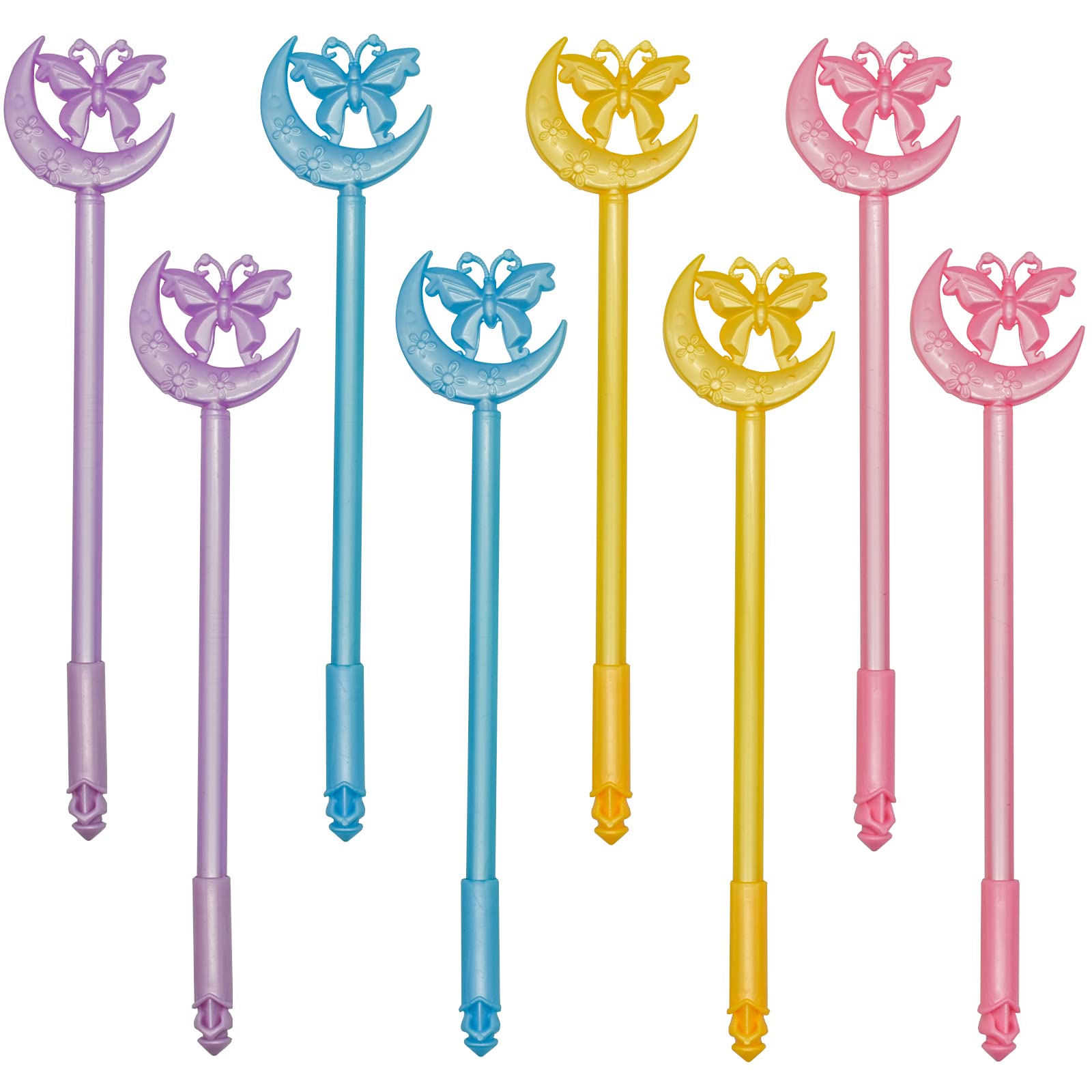 Maydahui 12-Pack Butterfly Moon Gel Pens - Magic Wand Pens for Girls, Black Ink Writing Pens for School, Office & Party Supplies | Perfect for Journaling, Note Taking & Gift Giving