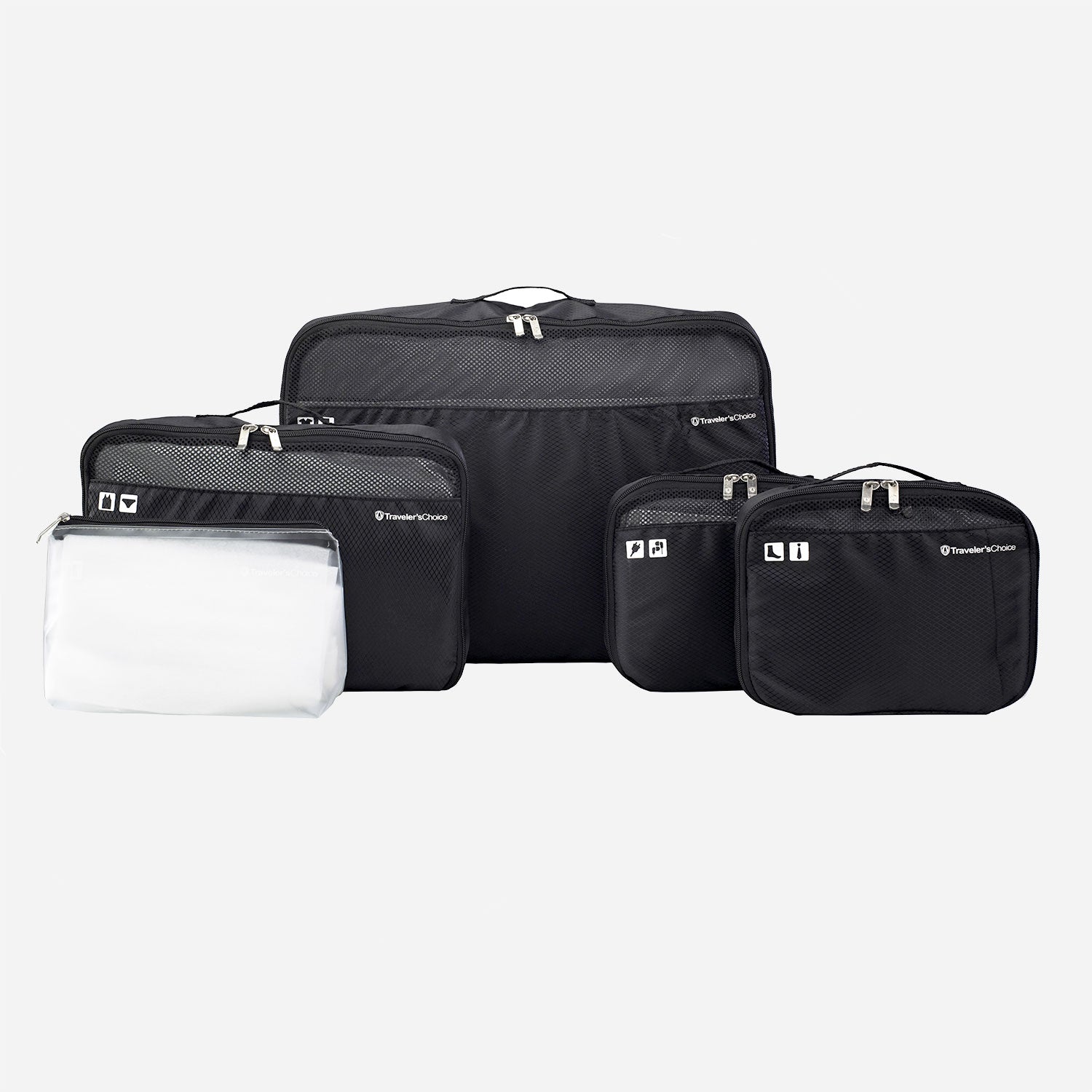 Cloverland 5-Piece Packing Cubes Set - Lightweight Travel Organizers for Suitcases, Backpacks & Carry-On Luggage - Perfect for Business Trips, Vacations & Weekend Getaways