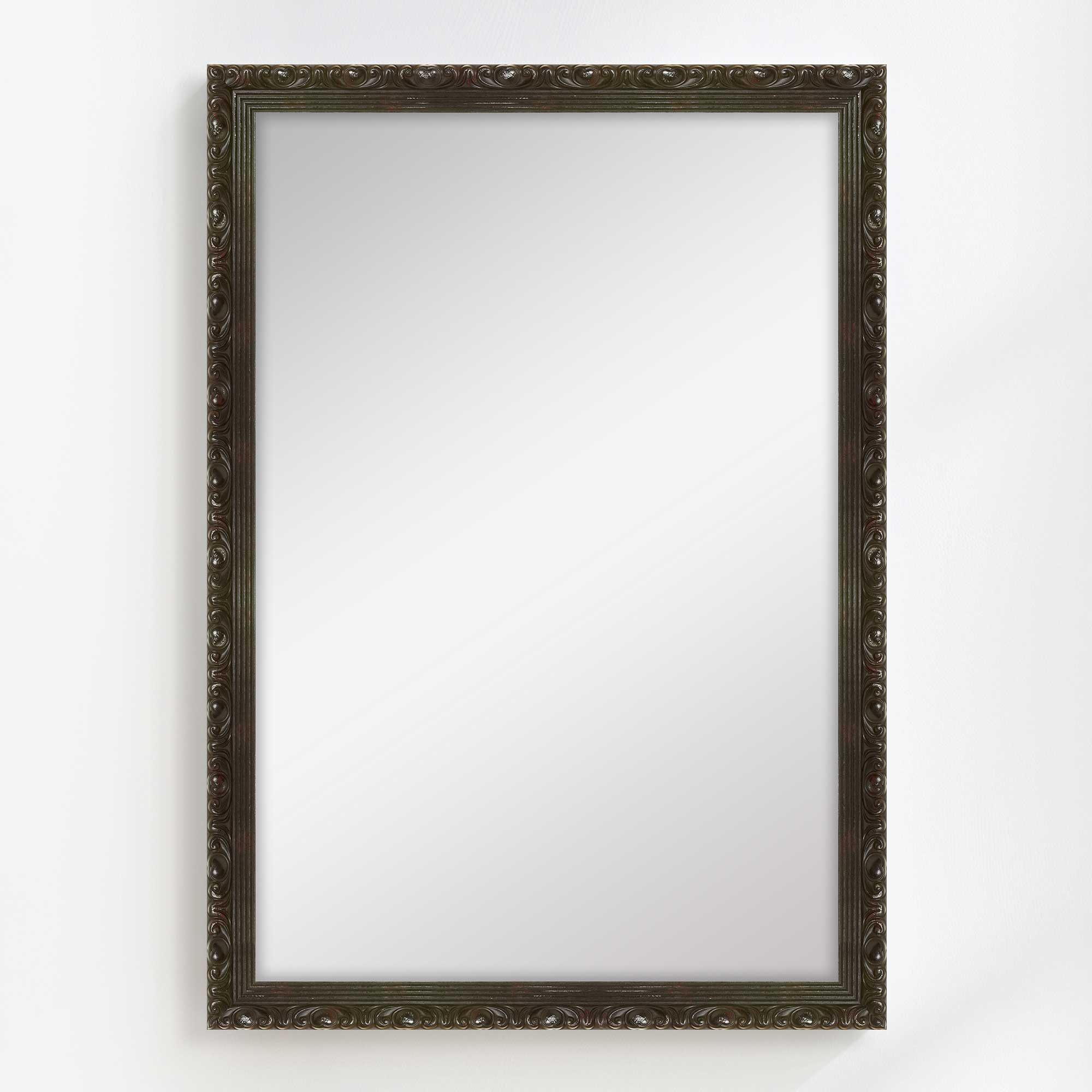 Vintage Distressed Black Wall Mirror - Antique Style Decorative Mirror for Living Room, Bedroom, or Entryway Décor