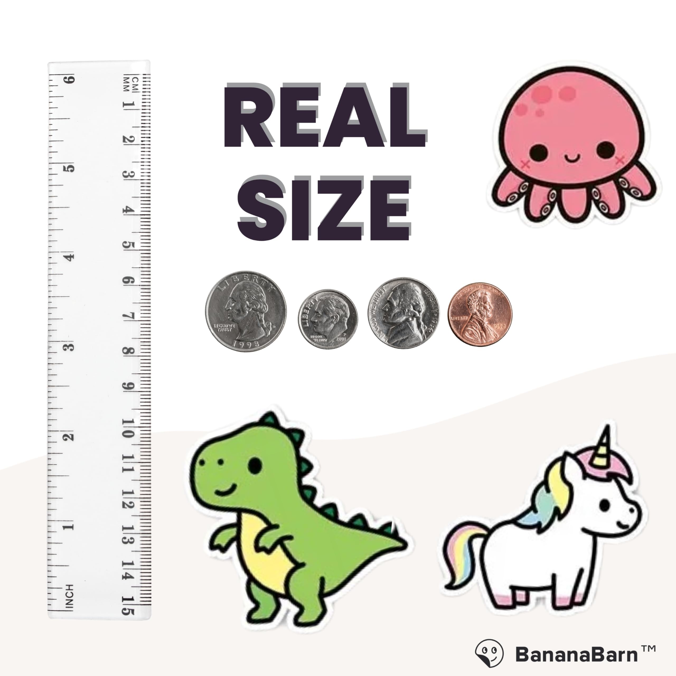 103 Pcs Cute Animal Stickers for Kids - Waterproof Vinyl Stickers for Chromebook, Laptop, Phone Case, Water Bottle, Notebook | Fun Decorative Stickers for School, Office, Party Favors & Stocking Stuffers
