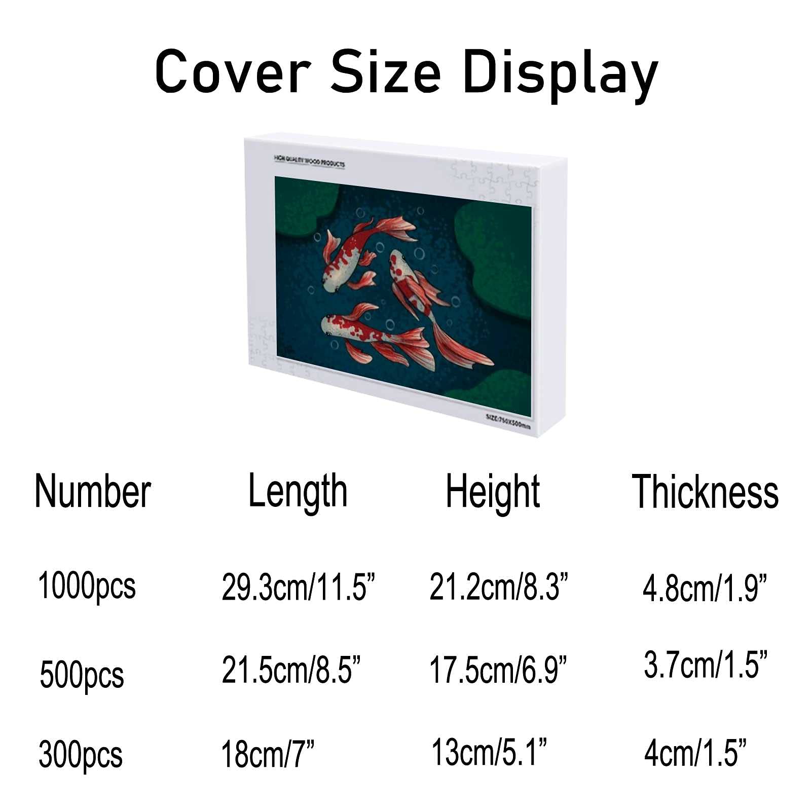 500-Piece Asian Koi Fish Jigsaw Puzzle for Adults, Teens & Kids - Creative Gift, Family Game Night Activity - Multiple Sizes Available for Home Decor & Relaxation