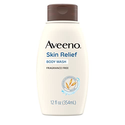 Aveeno Skin Relief Fragrance-Free Body Wash with Triple Oat Formula for Itchy, Dry & Sensitive Skin - Paraben, Dye & Soap Free - 12 fl oz - Perfect for Daily Shower & Eczema Care