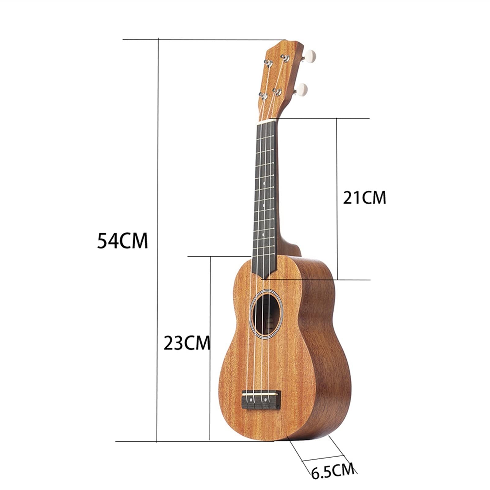 21 Inch Ukulele for Beginners - Solid Wood Mini Guitar with Strings, Capo, Thumb Hammer & Strap - Perfect for Travel, Beach Parties & Music Lessons