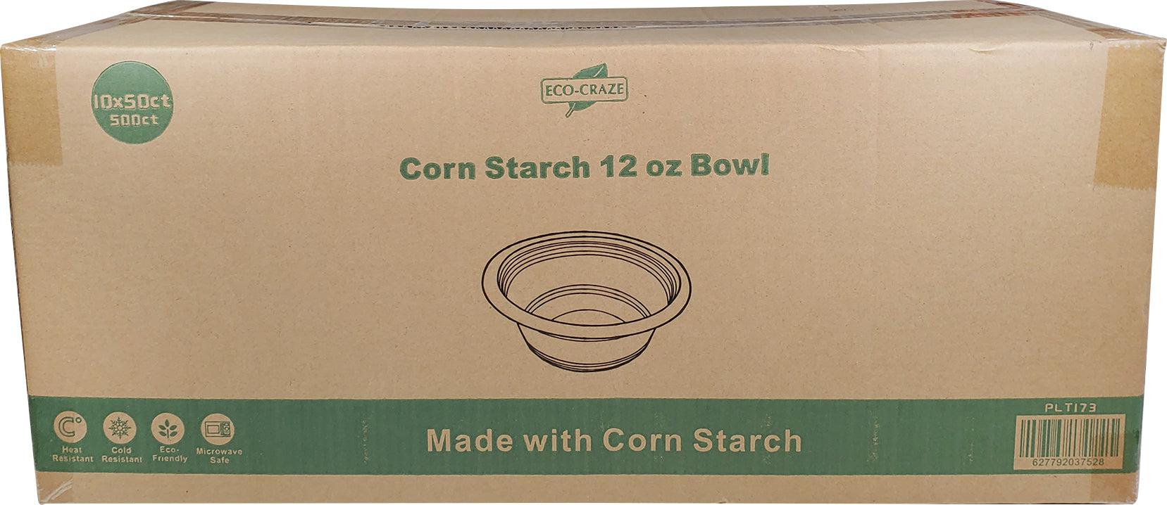 Eco-Friendly Corn Starch 12oz Biodegradable Bowl - Compostable & Sustainable Disposable Tableware for Parties, Picnics & Eco-Conscious Living