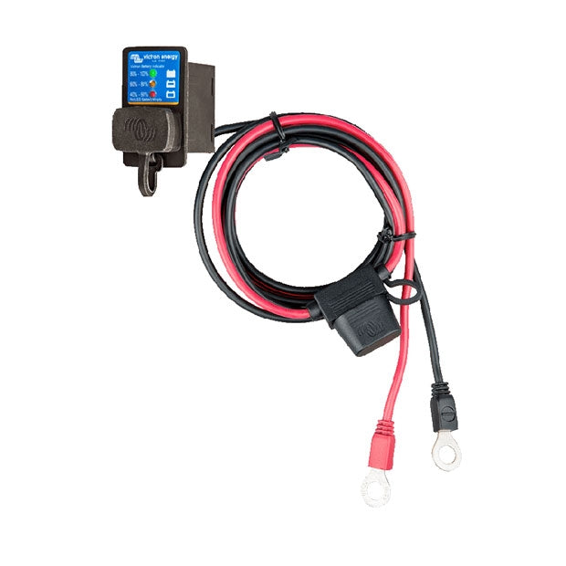 Victron Energy Battery Monitor Panel with M8 Eyelet Connector & 30A ATO Fuse - Perfect for RV, Marine, and Solar Power Systems