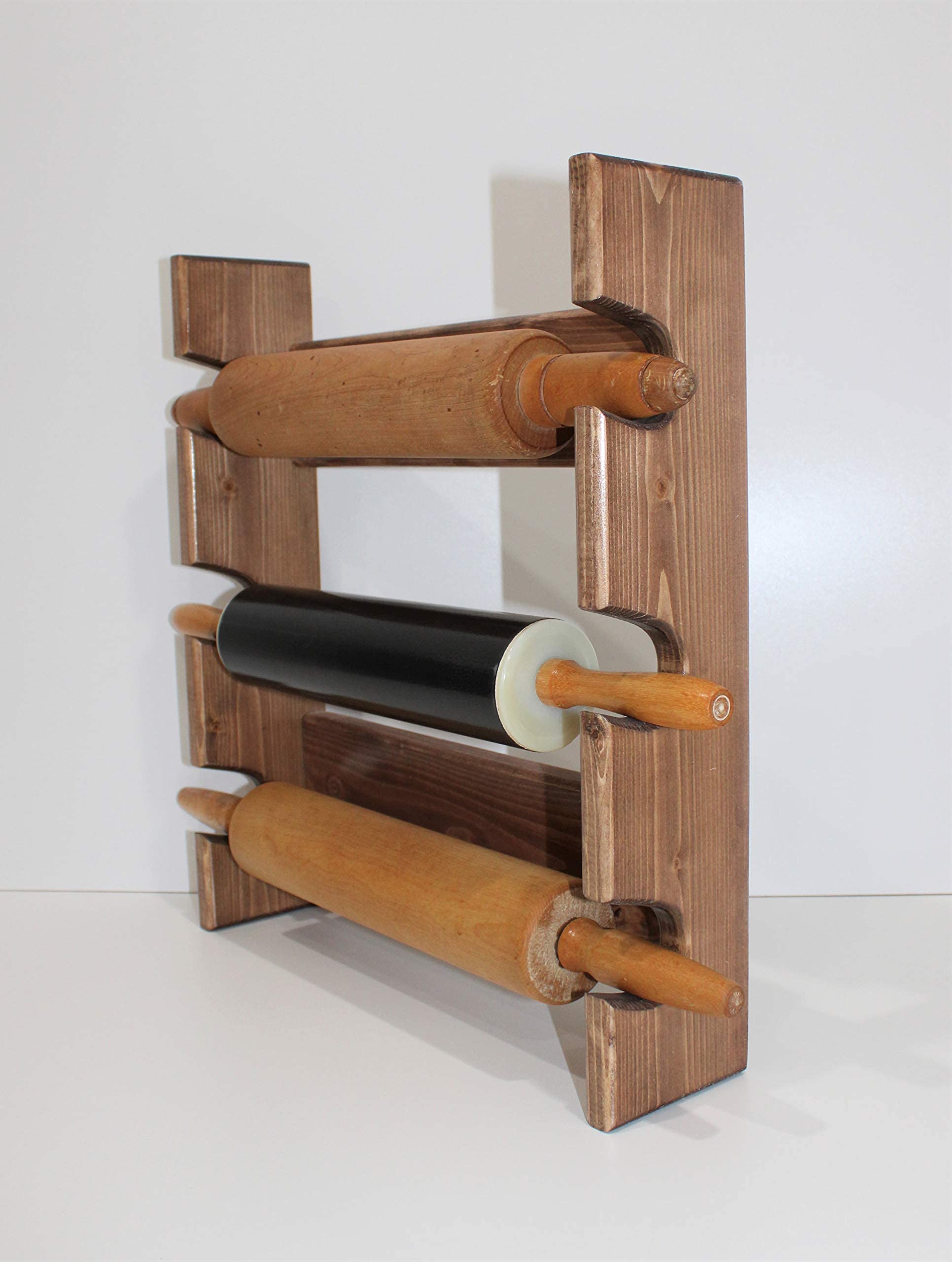 3-Slot Rolling Pin Rack - Durable Rolling Pin Holder & Organizer for Kitchen Storage | Perfect for Baking, Cooking, and Pastry Making