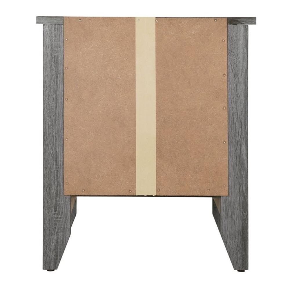 Glory Furniture Lennox 1-Drawer Nightstand in Gray - Modern Bedside Table for Bedroom, Living Room & Guest Room