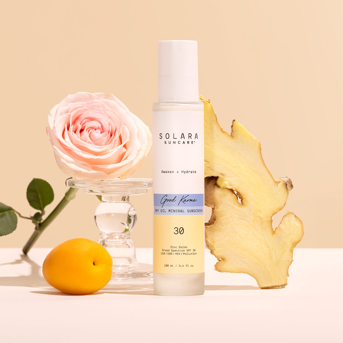 Good Karma SPF 30 Dry Oil Mineral Sunscreen - Broad Spectrum UVA/UVB Protection, Water Resistant, Lightweight & Non-Greasy for Face & Body - Perfect for Beach, Pool & Outdoor Activities