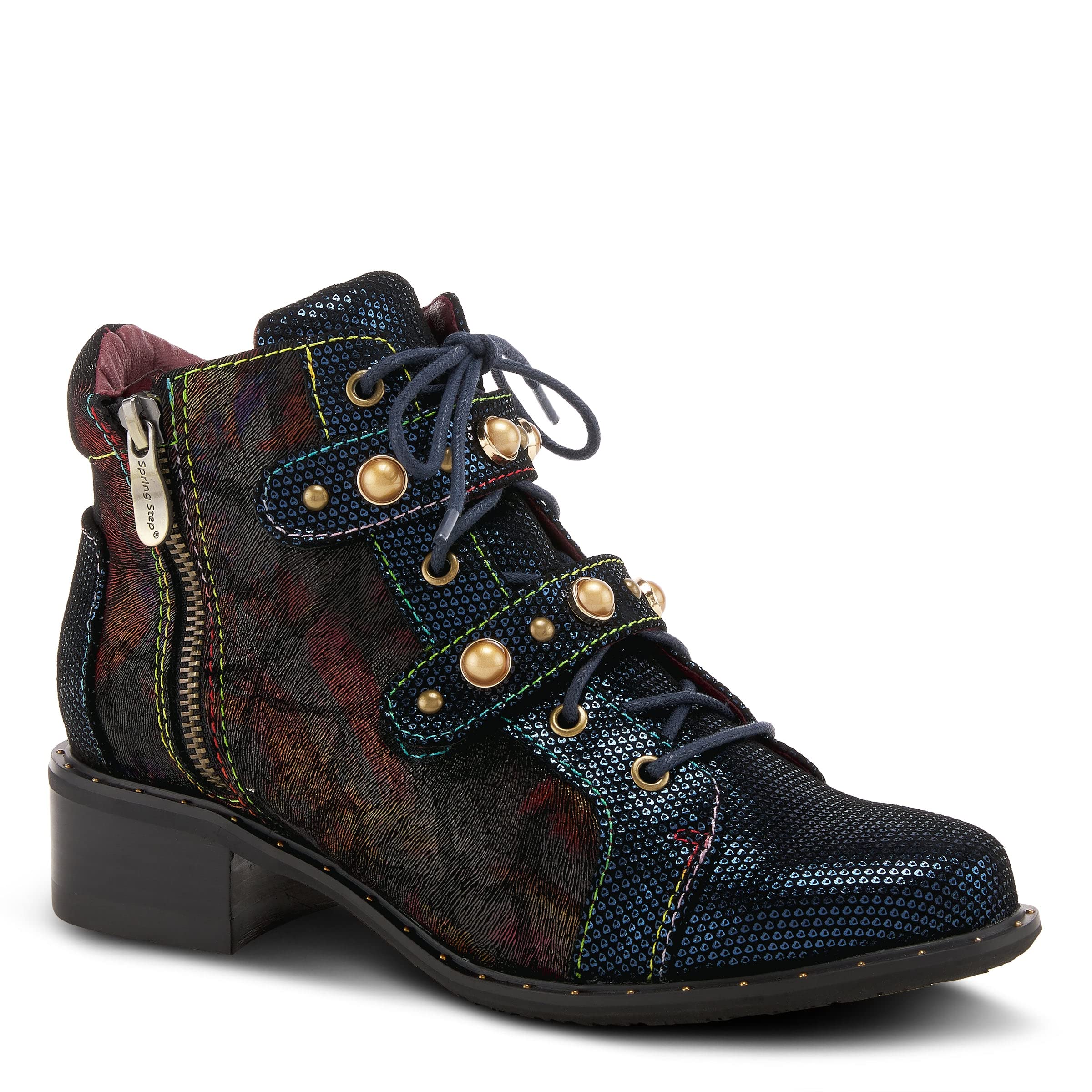 Spring Step L'Artiste Women's Chrissy Bootie - Comfortable Ankle Boots for Women, Fashionable Low Heel Booties for Casual & Office Wear