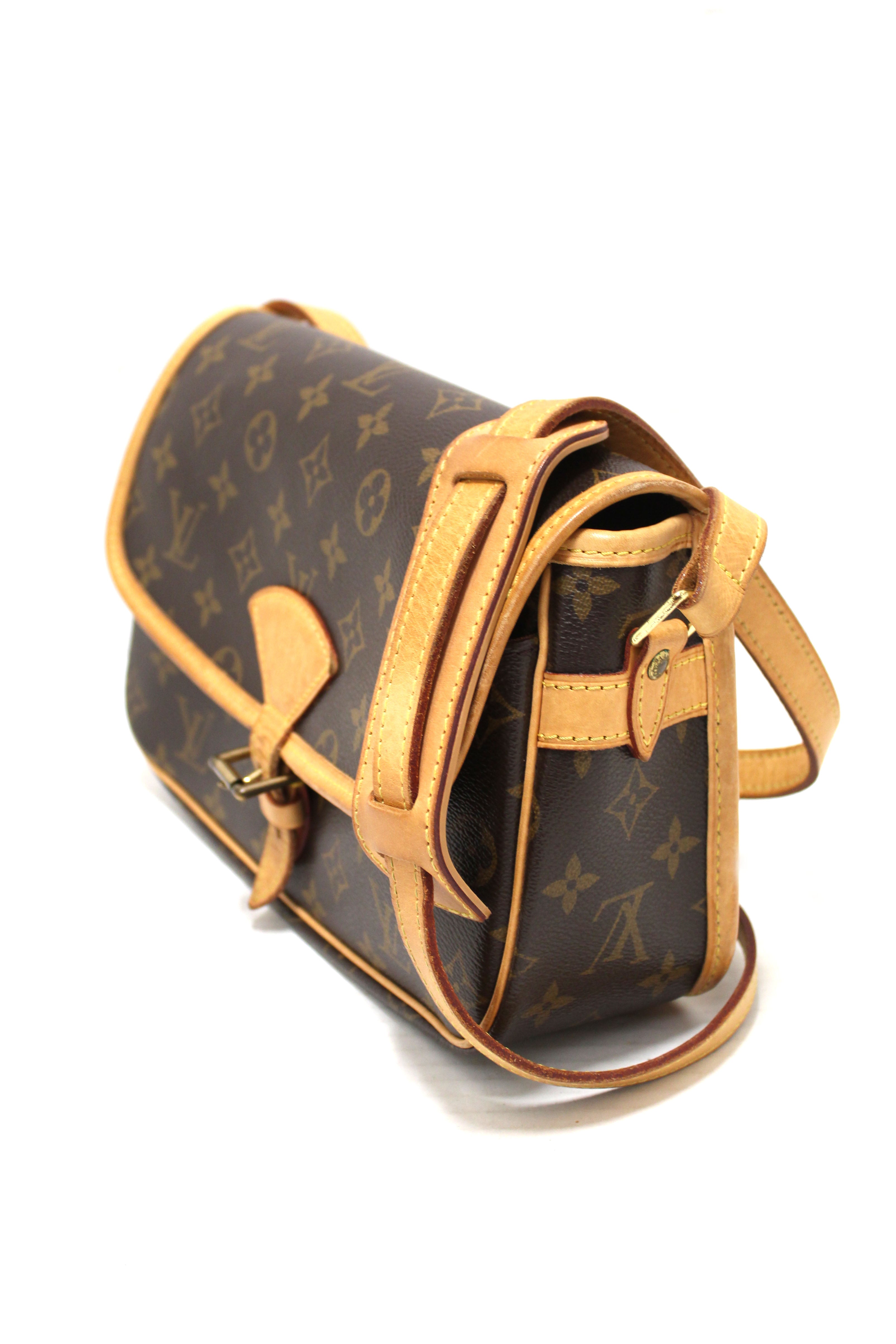 Authentic Louis Vuitton Classic Monogram Sologne Messenger Bag for Men - Genuine Leather Crossbody Shoulder Bag - Perfect for Work, Travel & Everyday Use