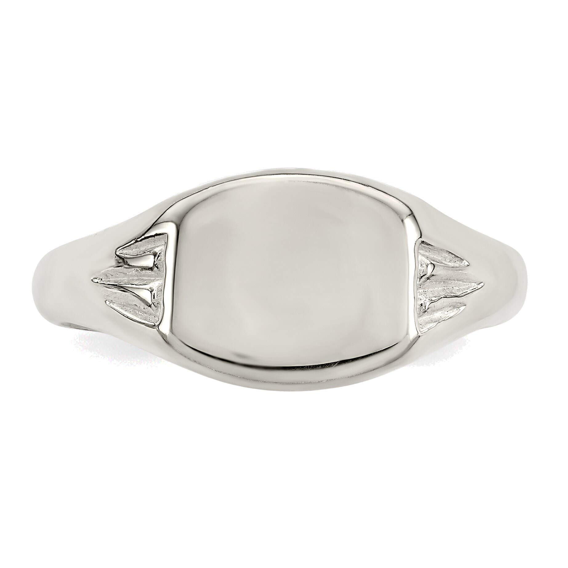 Sterling Silver Signet Ring Size 8 - Elegant Jewelry for Men & Women