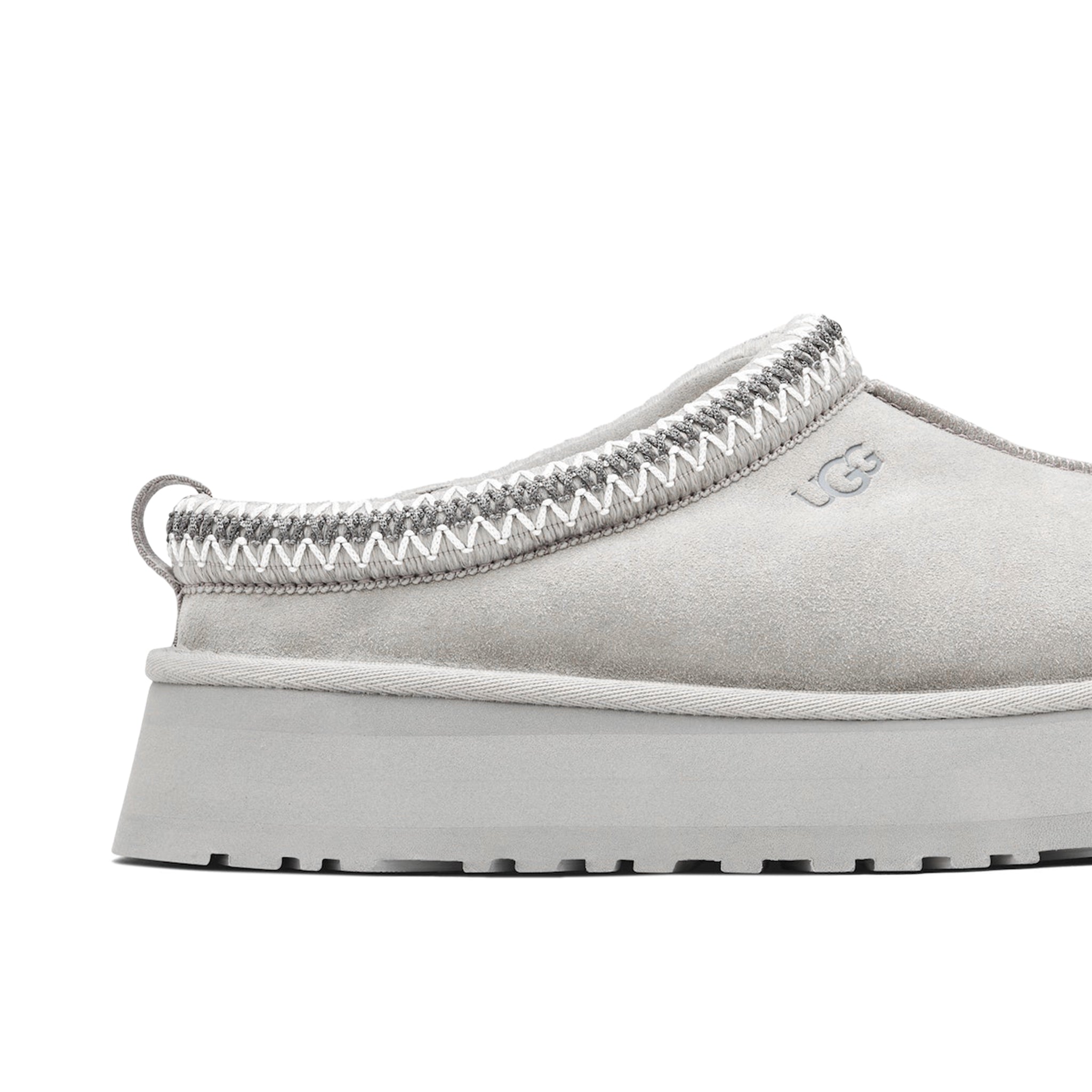 UGG Tazz Platform Slippers for Women - Seal Grey Fuzzy Indoor/Outdoor House Shoes - Cozy Winter & Fall Comfort for Home, Travel & Lounging