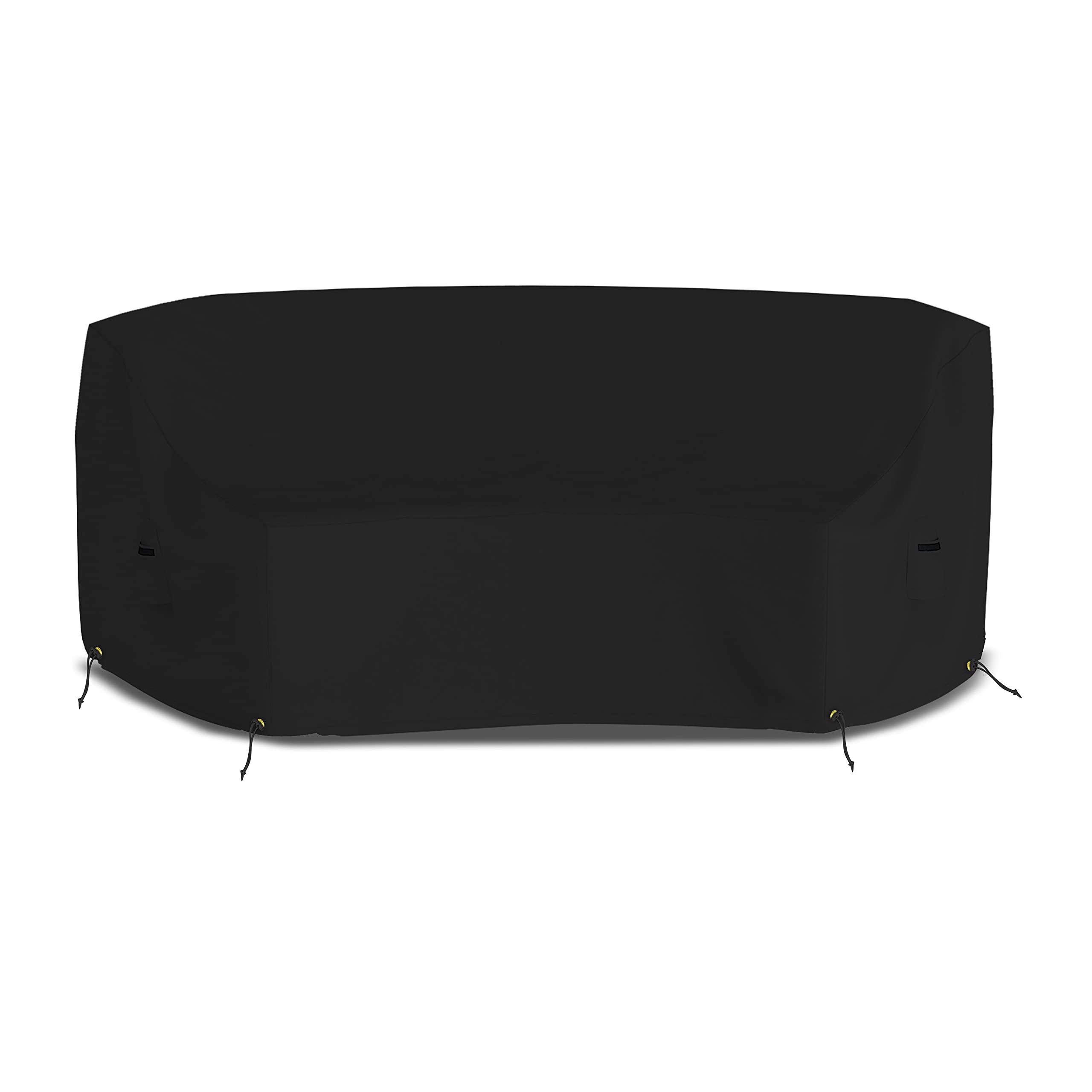 Premium Waterproof & UV Resistant Sofa Cover - 18 Oz Heavy Duty Fabric with Drawstring - Fits Curved Couches 90