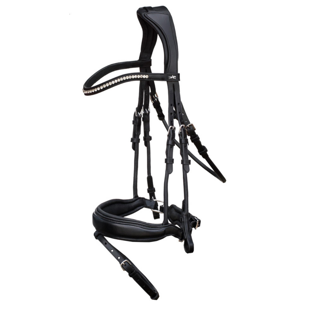 Premium Schockemöhle Malibu Dressage Bridle - English Leather Horse Bridle for Dressage & Training - Perfect for Equestrian Competitions & Professional Riding