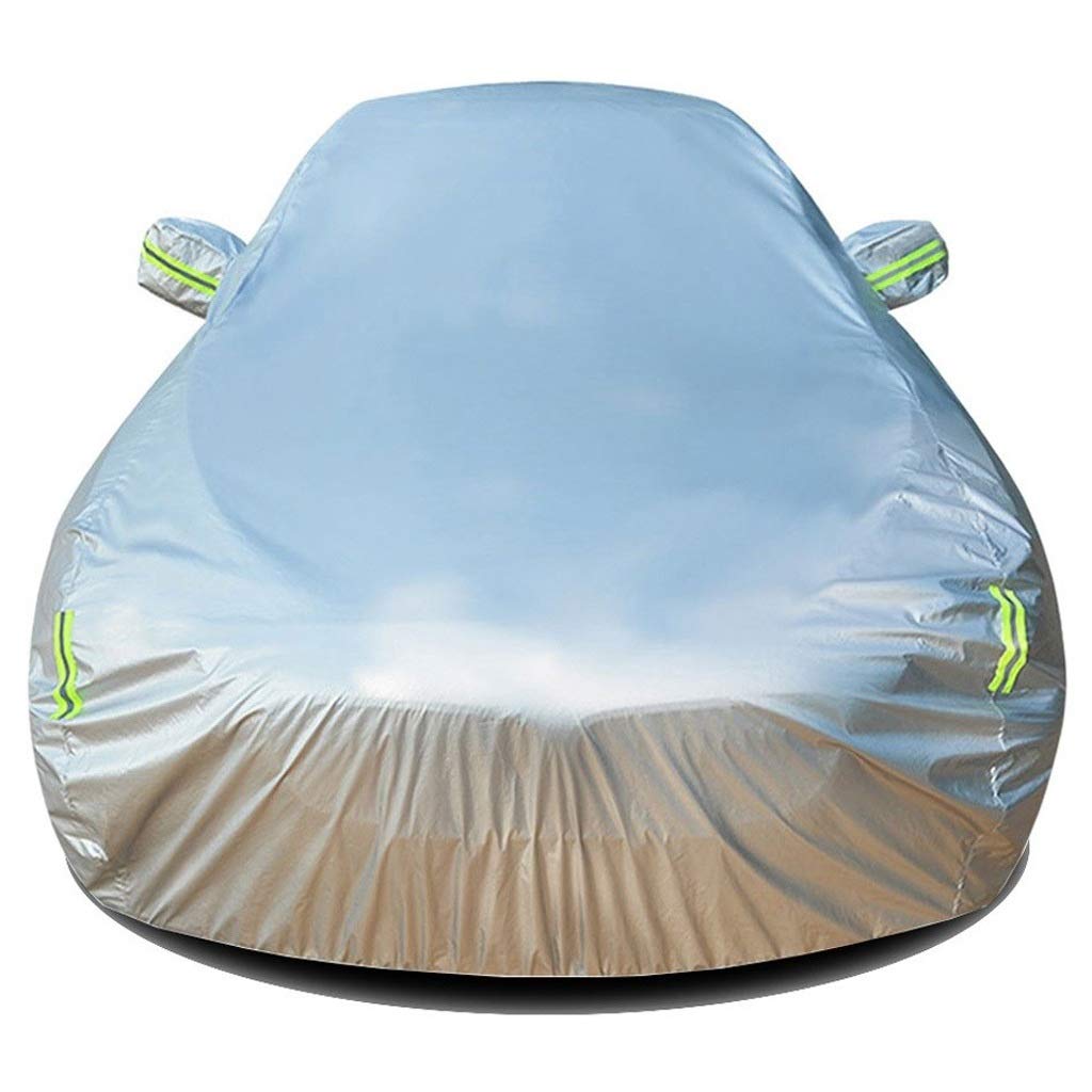 DUWEN All-Weather Car Cover for Audi Q7 - Waterproof, UV Protection, Windproof, Dustproof & Scratch Resistant Outdoor Car Tarpaulin (Silver-Cotton) | Perfect for Parking, Travel & Long-Term Vehicle Protection