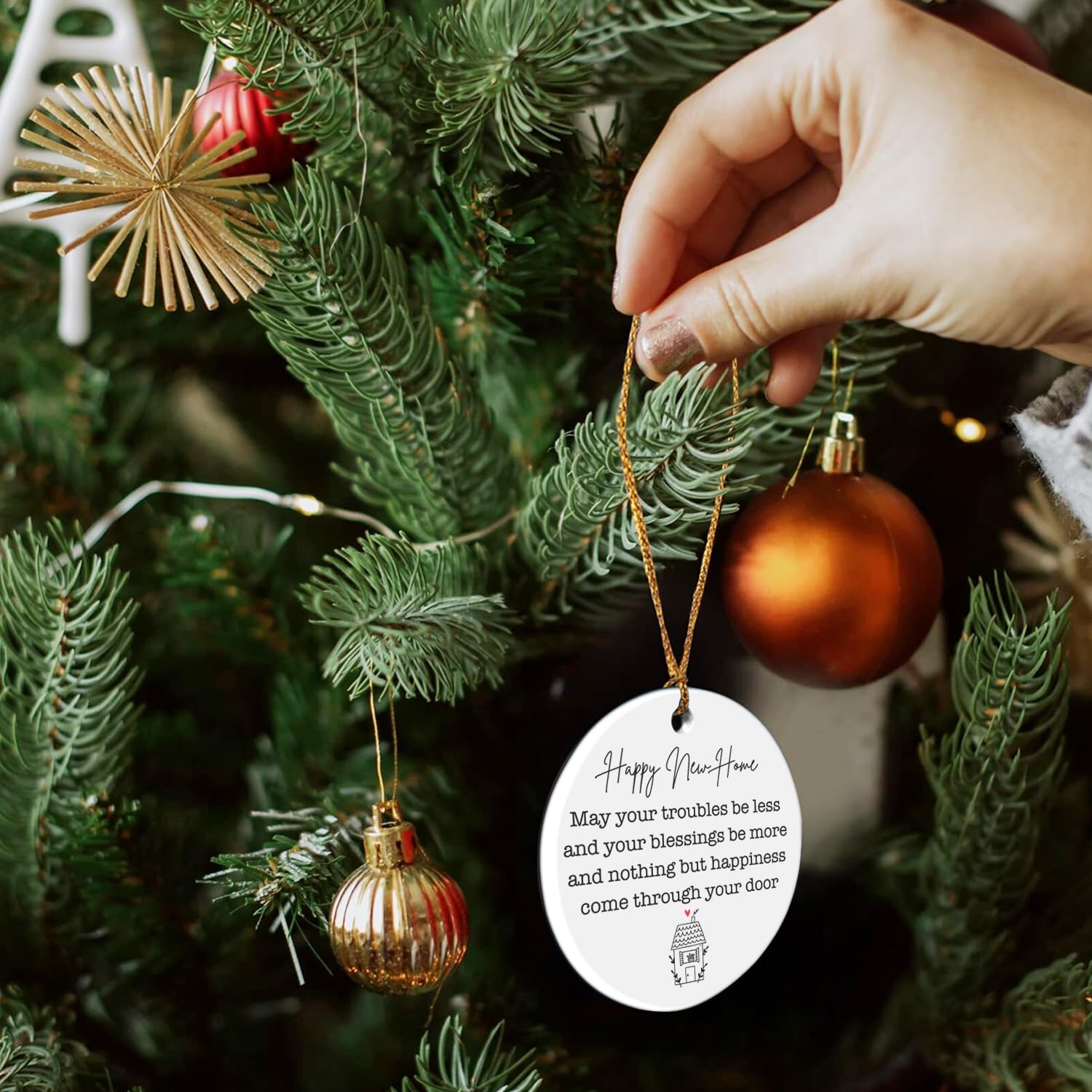 NewEleven Elegant Ceramic Housewarming Gifts for Couples - 2025 New Home Ornament & Welcome Home Decor - Perfect Housewarming Present for New Homeowners | Ideal for Housewarming Parties, First Home Celebrations & Anniversary Gifts