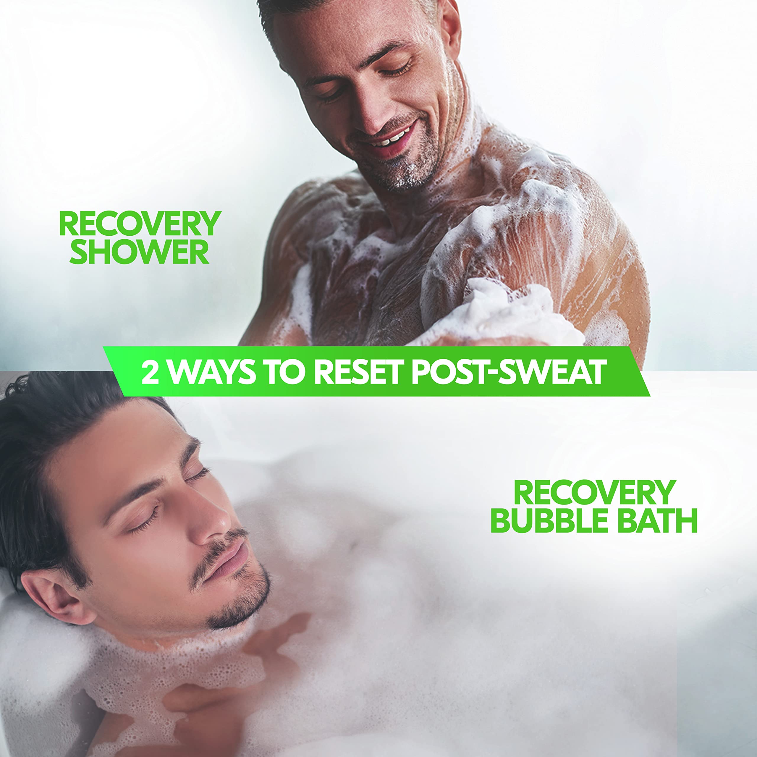 Degree Men Post-Workout Recovery Body Wash & Soak with Lemongrass, Eucalyptus, Epsom Salt & Electrolytes - 22 Fl Oz (Pack of 4) - Ideal for Gym, Sports & Muscle Relaxation Bath Routine